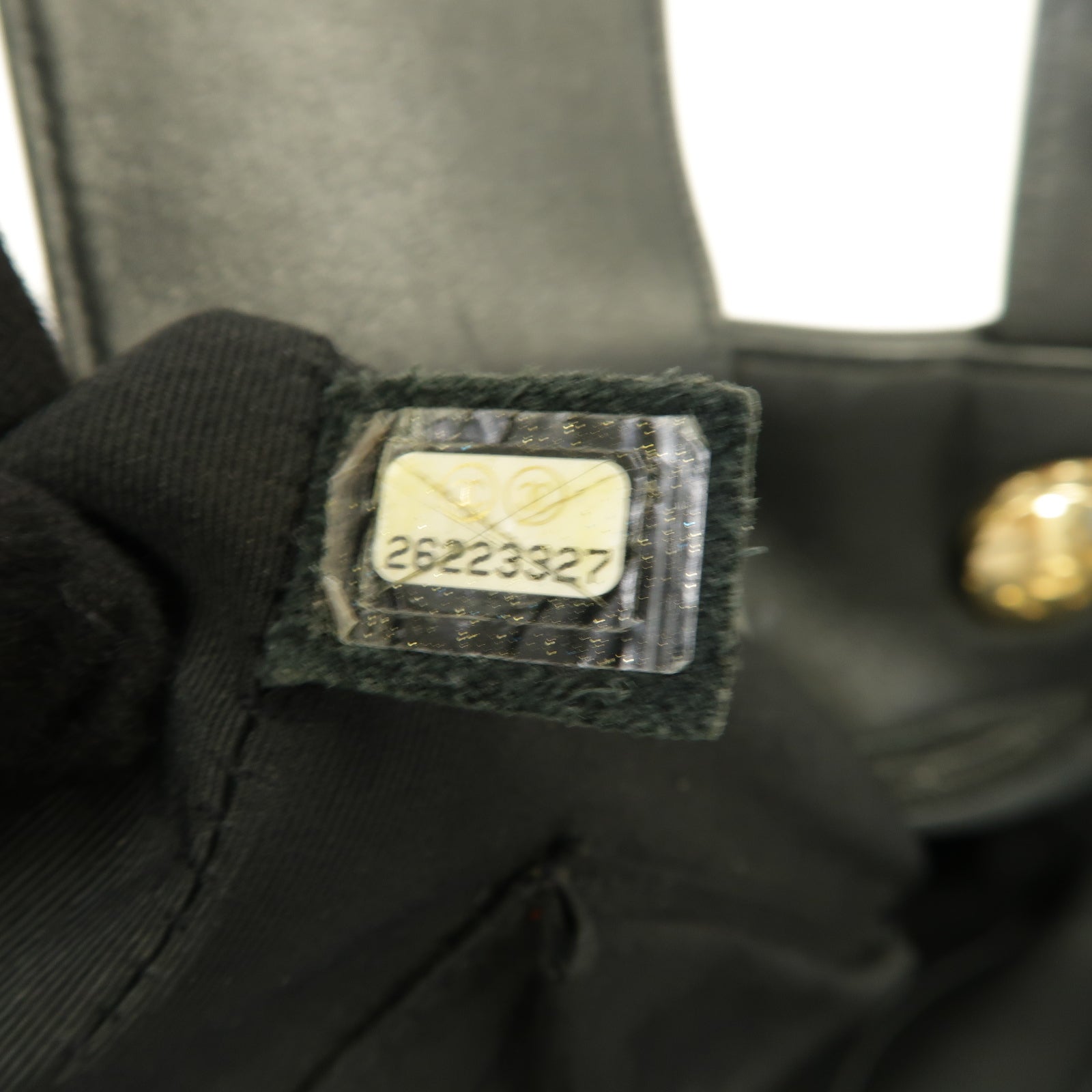 CHANEL 斜紋牛皮皮革2way Shoulder Bag金扣手挽肩背兩用袋黒色