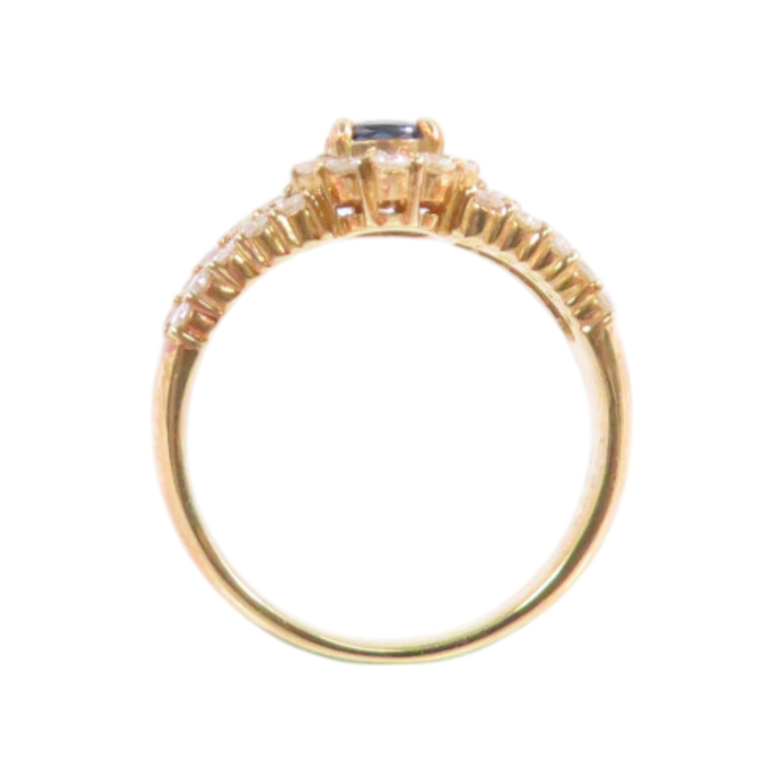 JEWELRY 【激減優惠】18K黃金/藍寶石/鑽石Sapphire Diamond Ring戒指US#6