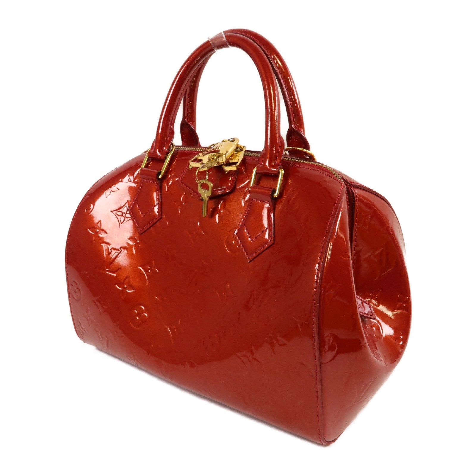 LOUIS VUITTON **【激減優惠】Monogram Vernis Montana金扣手挽袋紅色