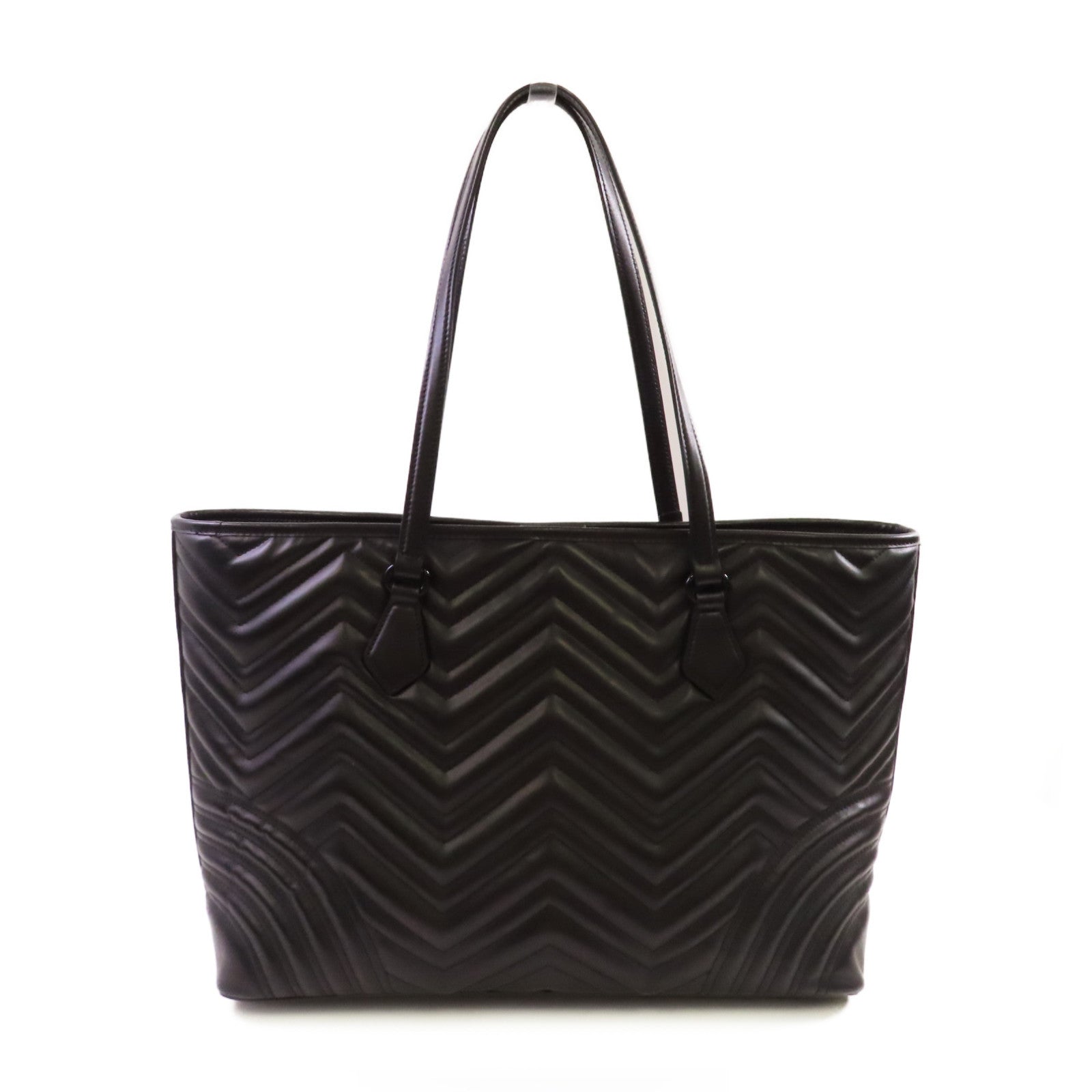 GUCCI 【激減優惠】牛皮皮革GG Marmot Tote Bag肩背袋黑色