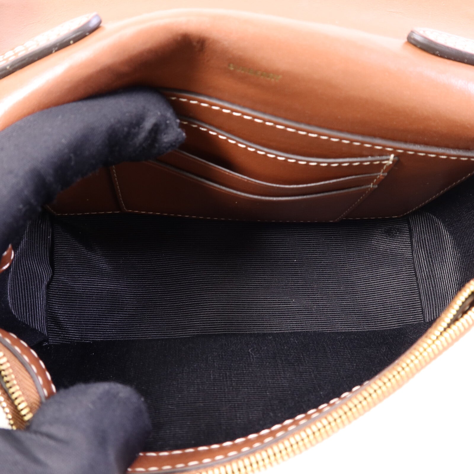 BURBERRY 帆布Horseferry金扣肩背袋