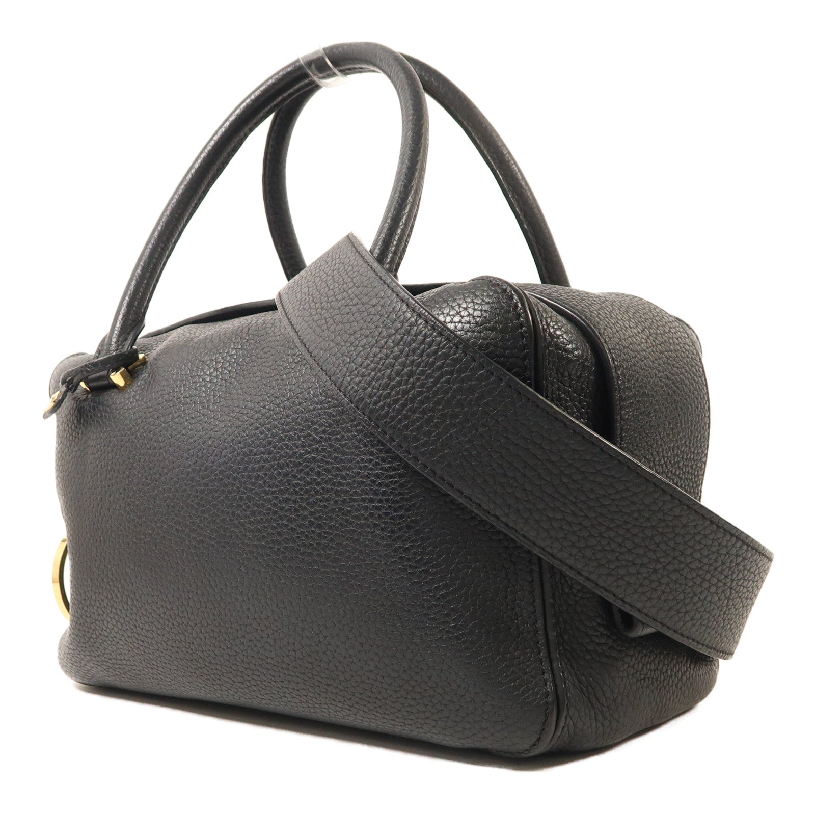 Delvaux 【激減優惠】牛皮皮革Cool Box MM金扣手挽肩背兩用袋