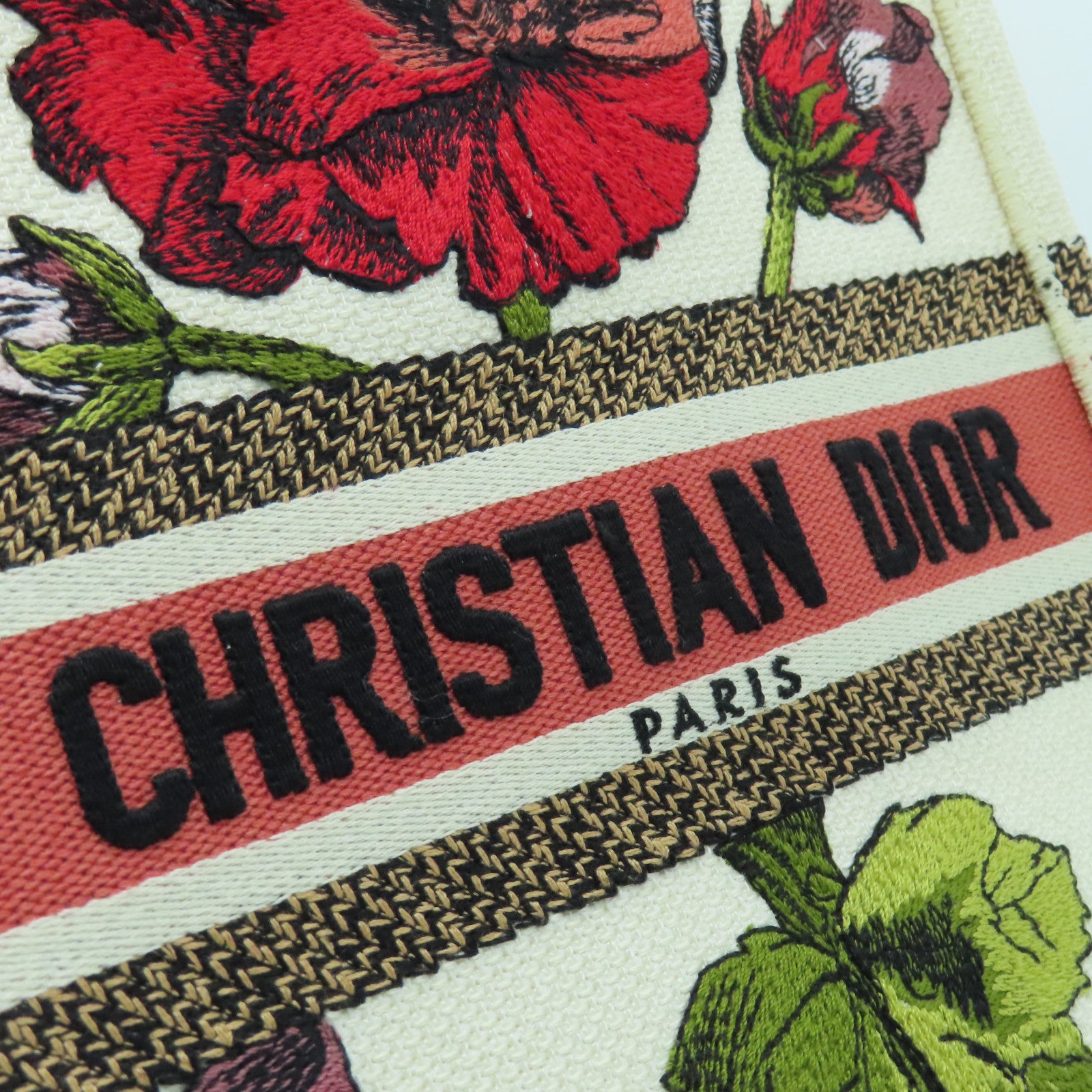 Dior Canvas Tote Bag White/Multicolor