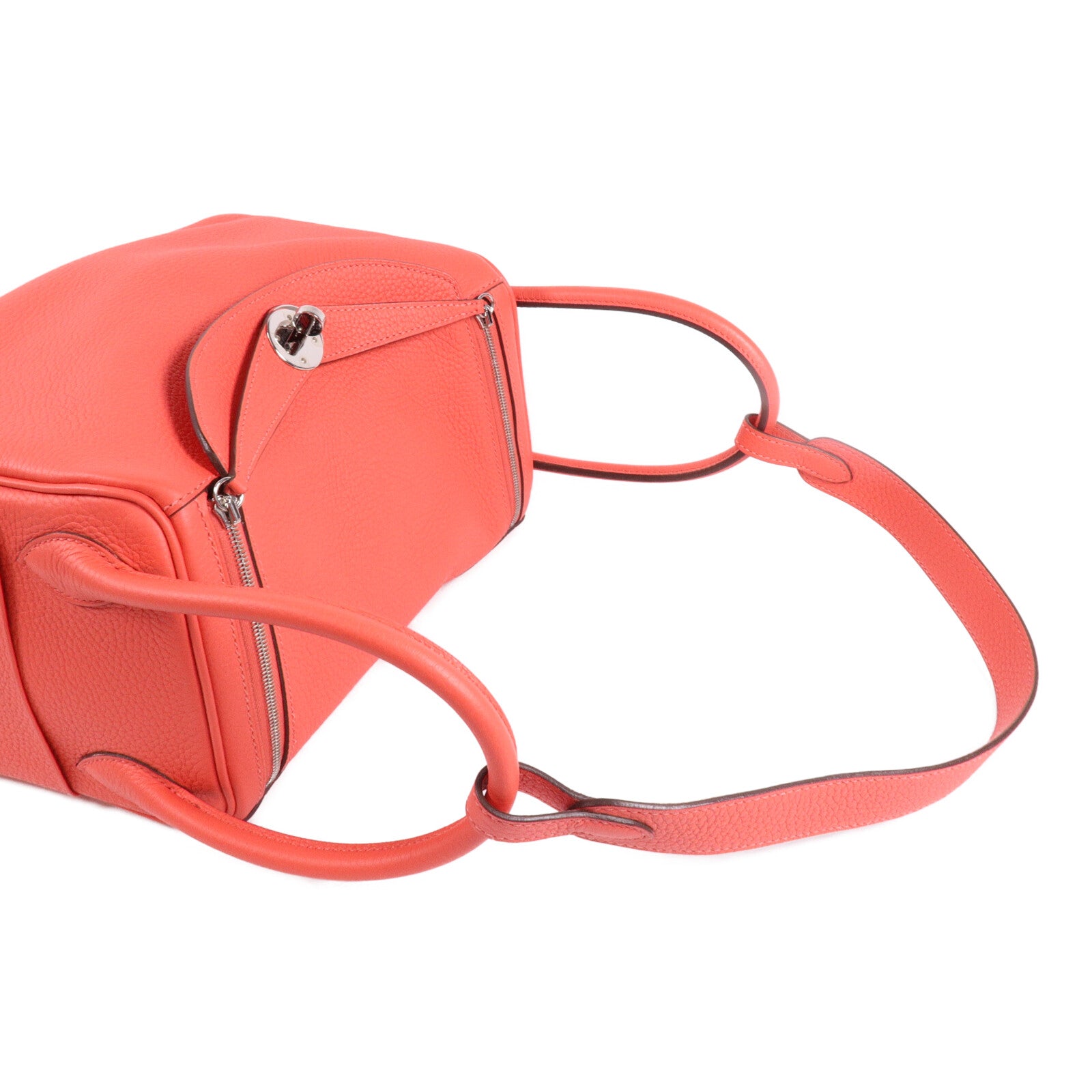 HERMES Clemence皮革Lindy 26手挽肩背兩用袋Rose Jaipur