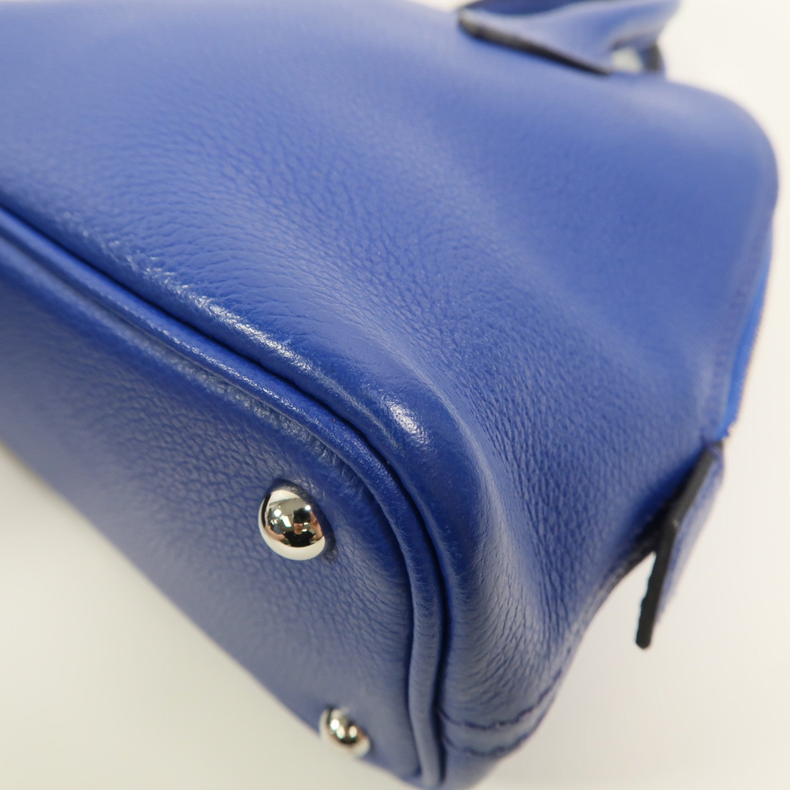 HERMES Evercolor皮革Mini Bolide 1923手挽肩背兩用袋Bleu Electrique