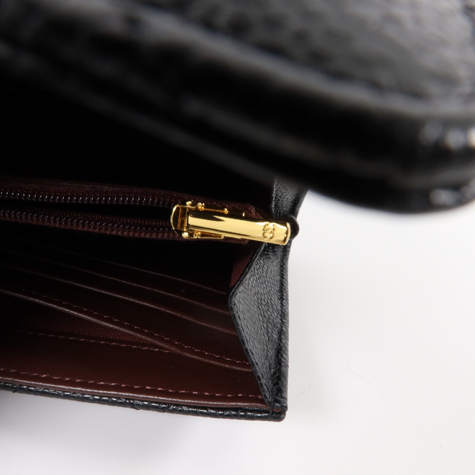 CHANEL 牛皮皮革Classic Flap Long Wallet金扣長錢包