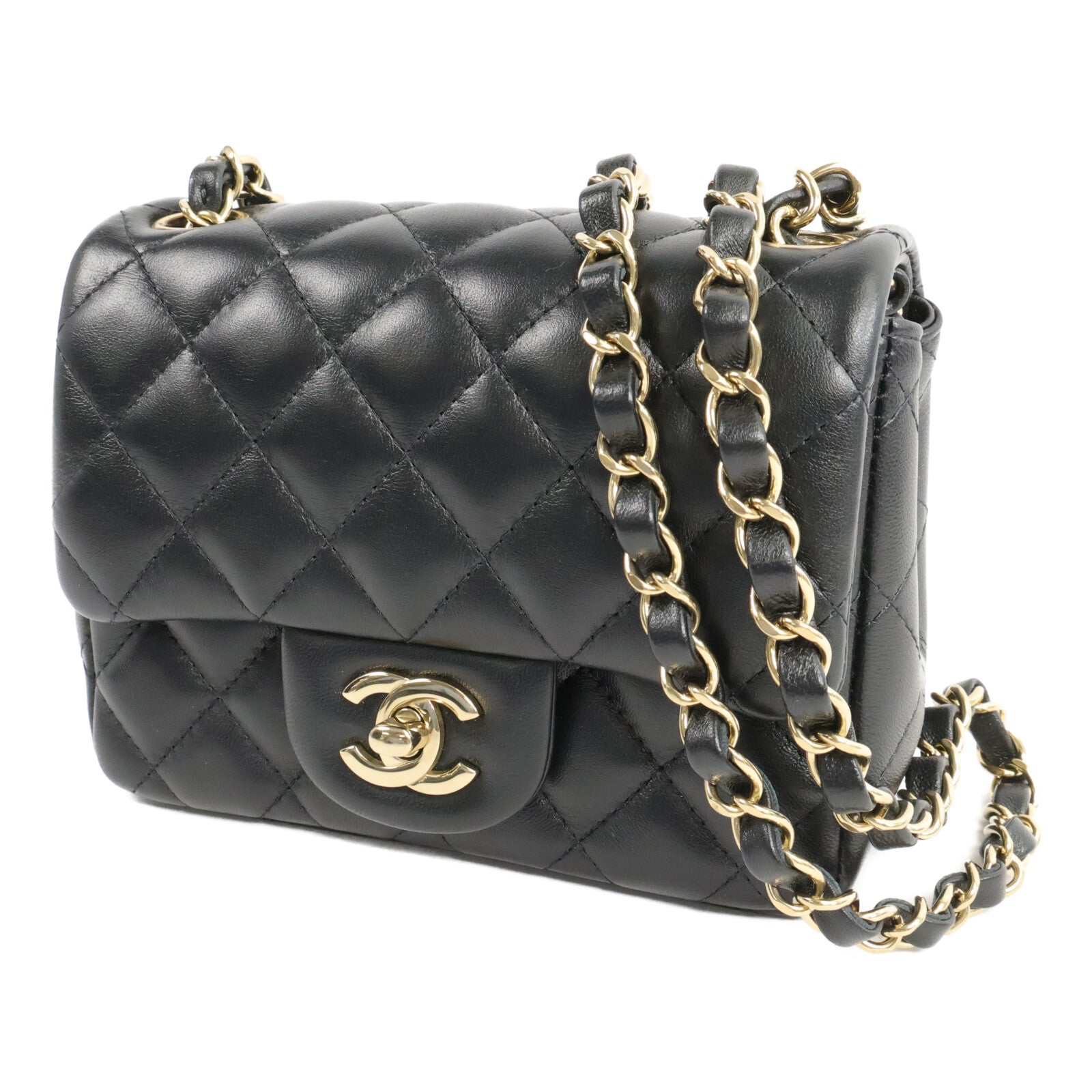 CHANEL 羊皮皮革Mini Classic 17鏈帶肩背袋