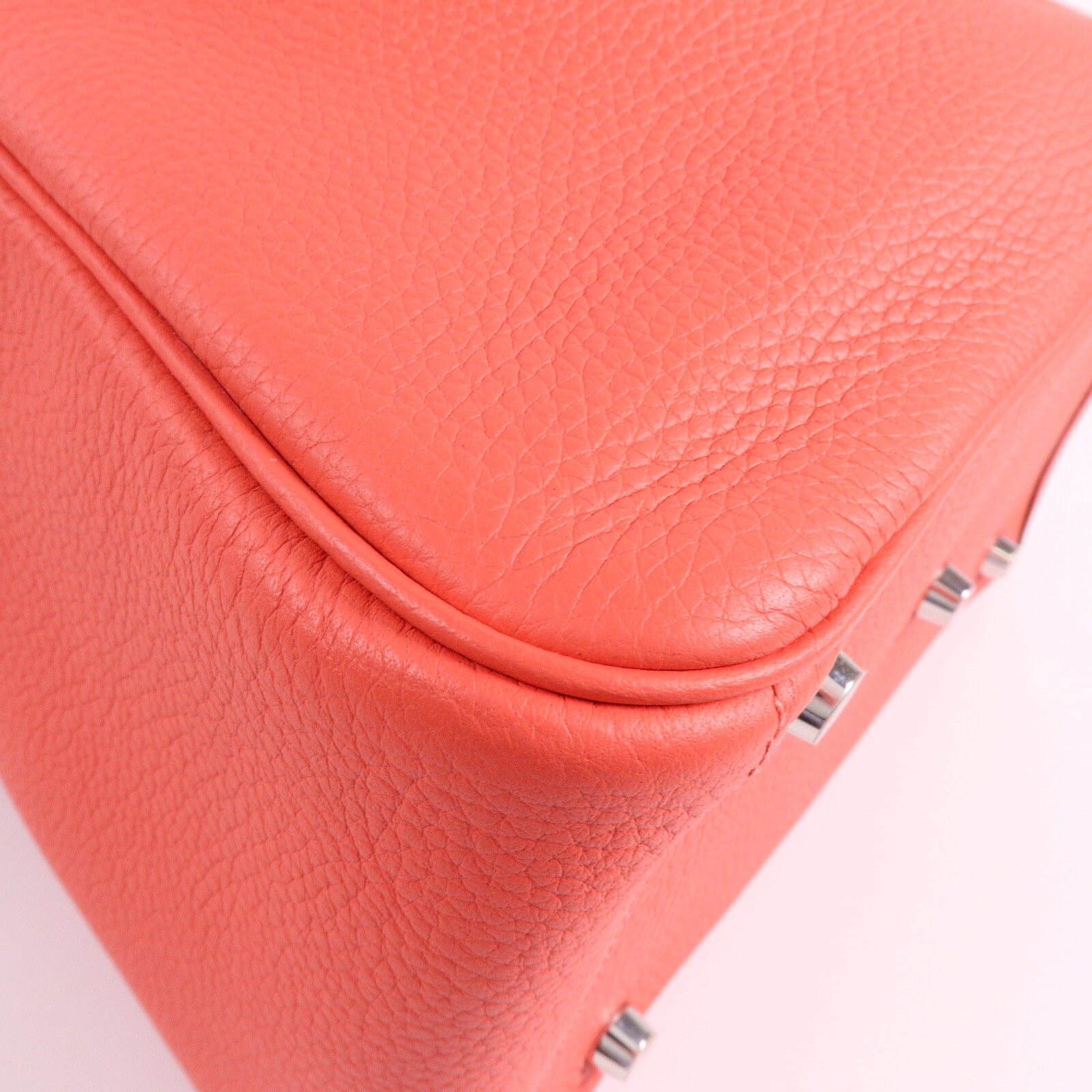 HERMES Clemence皮革Lindy 26手挽肩背兩用袋Rose Jaipur