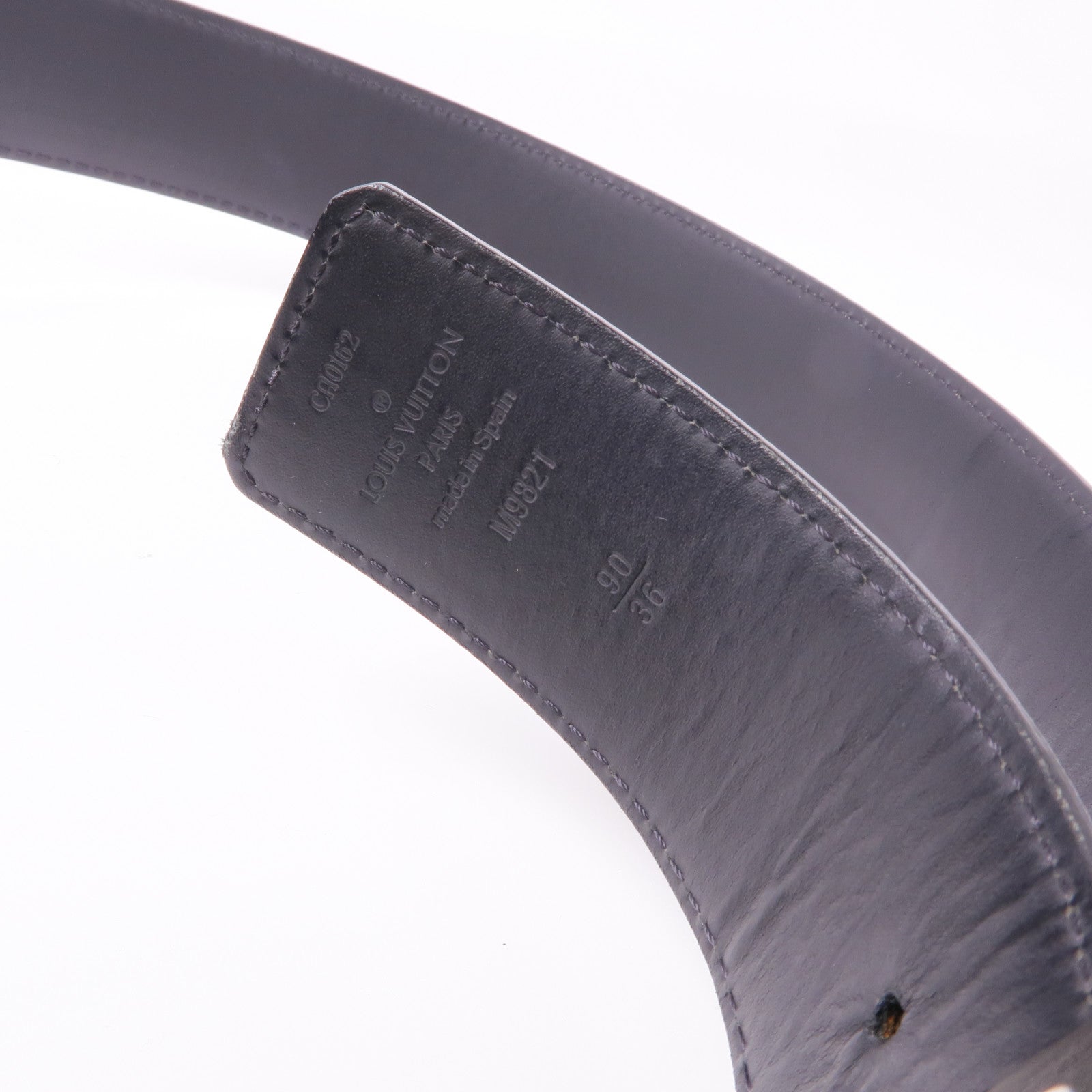 LOUIS VUITTON Monogram Belt 90cm銀扣皮帶