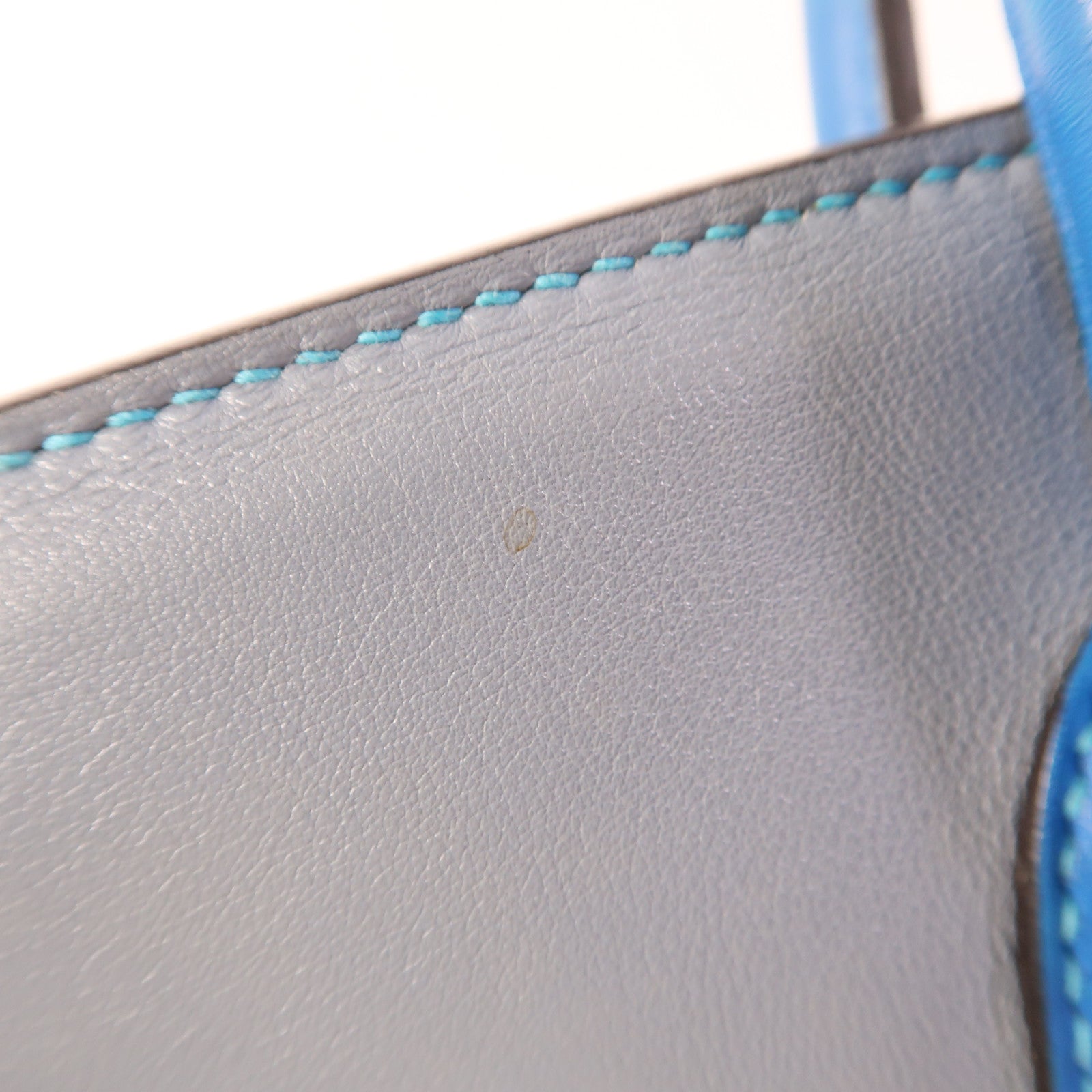 HERMES Swift皮革Birkin 30銀扣手挽袋Ultraviolet/Bleu Hydra/Ciel