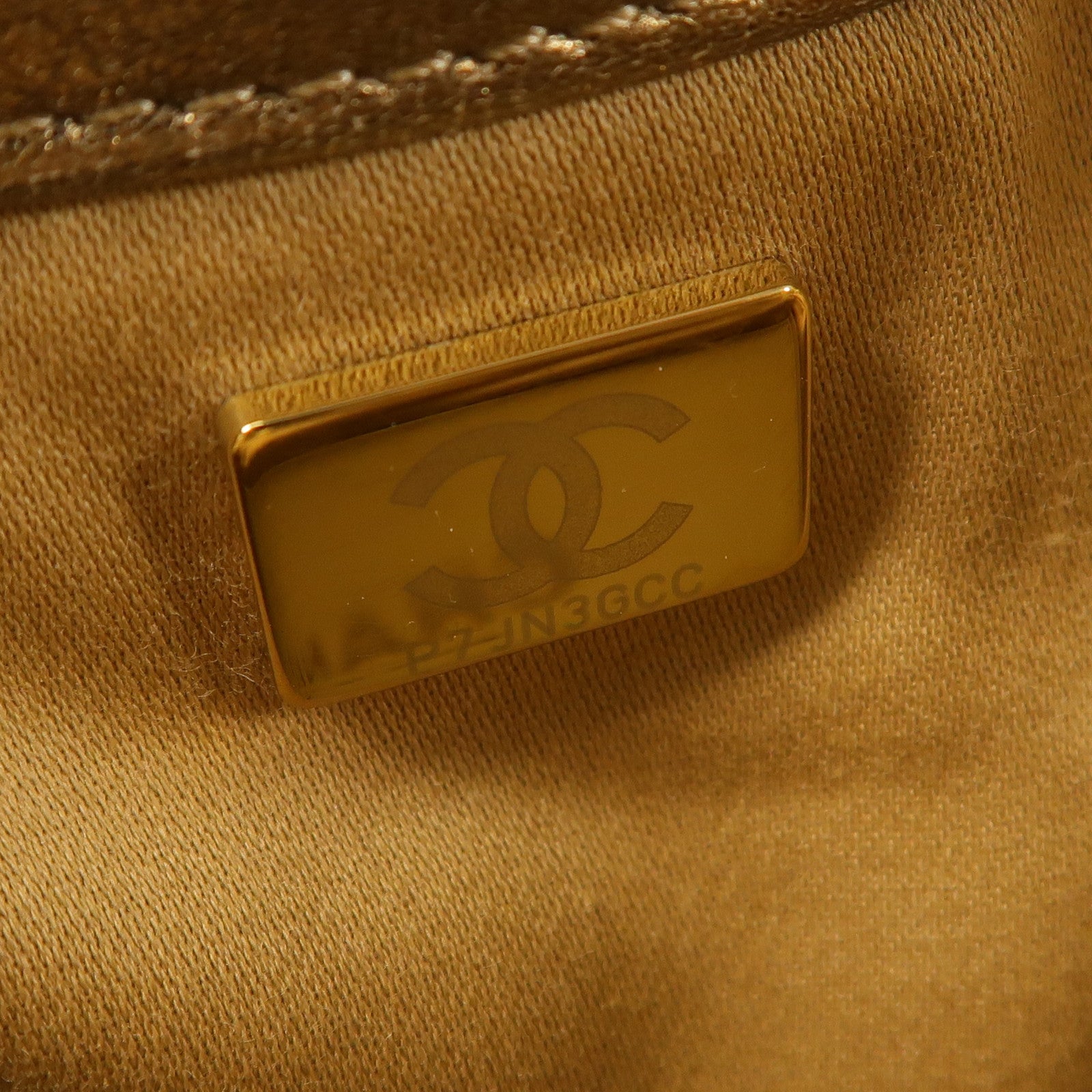 CHANEL 羊皮皮革Drawstring Bag金扣肩背袋