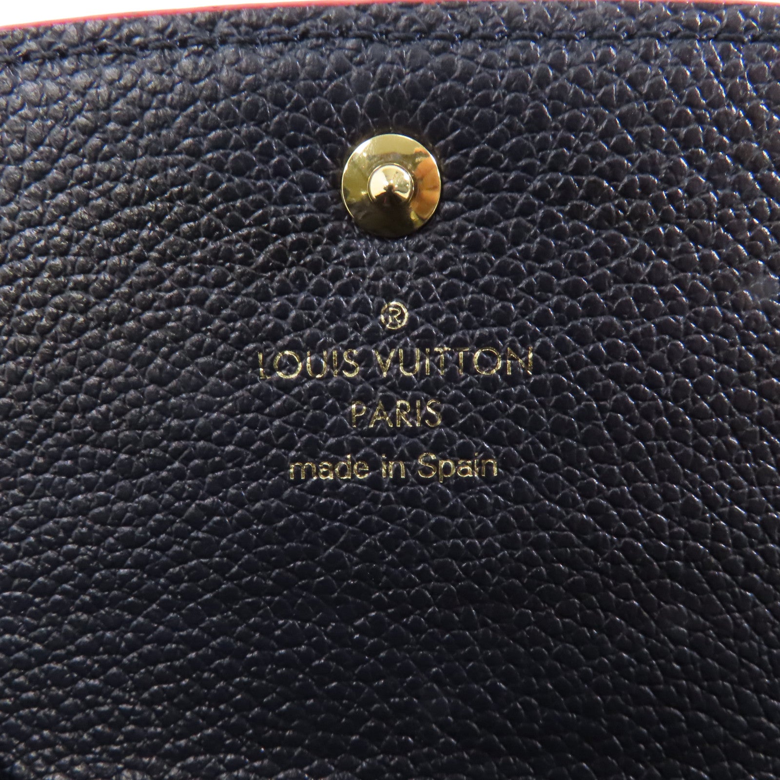LOUIS VUITTON Monogram Empreinte Portefeuille Emily金扣長錢包深藍色