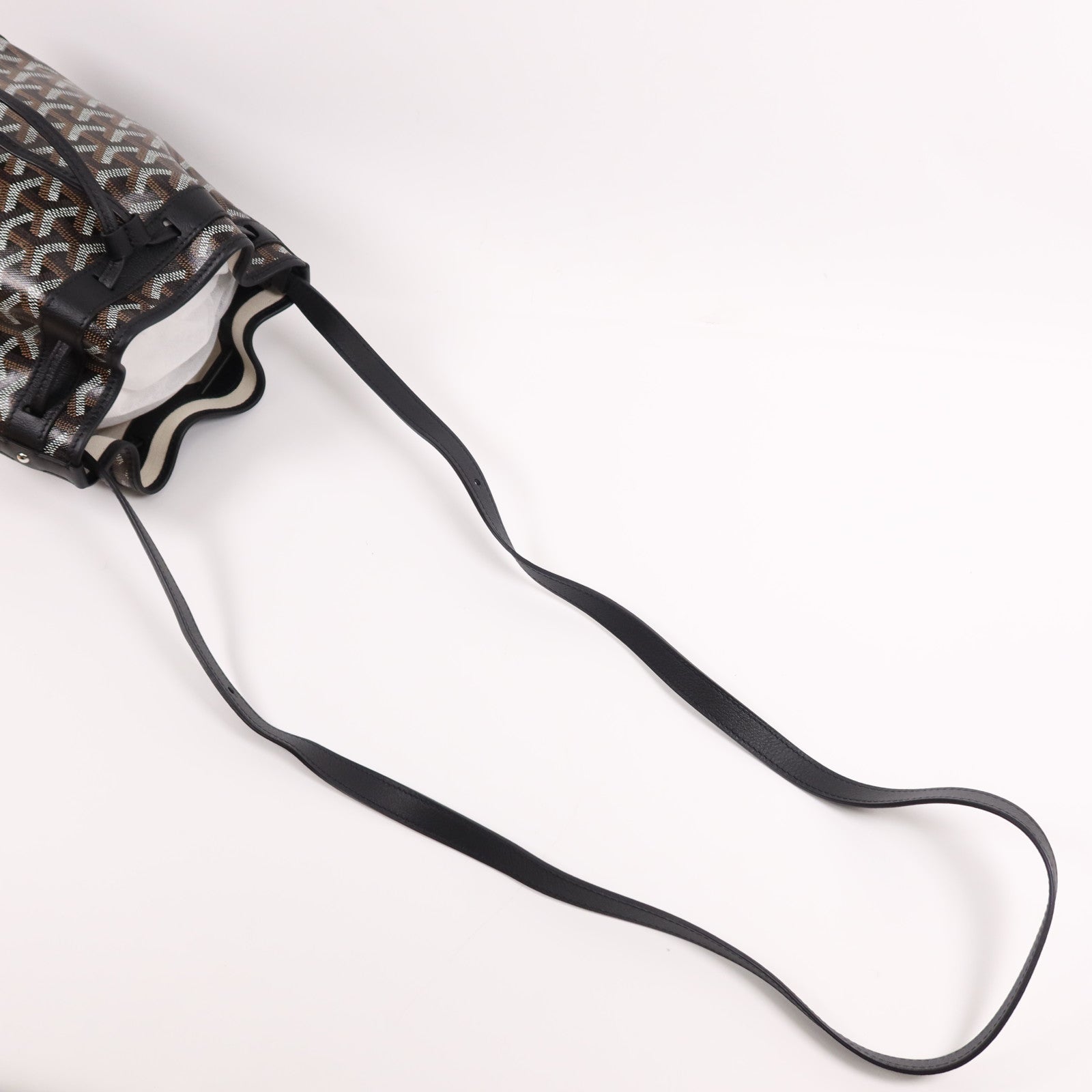 GOYARD 塗層帆布Petit Flot Bucket銀扣肩背袋