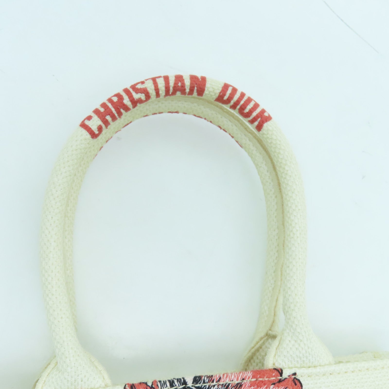 Dior Canvas Tote Bag White/Multicolor