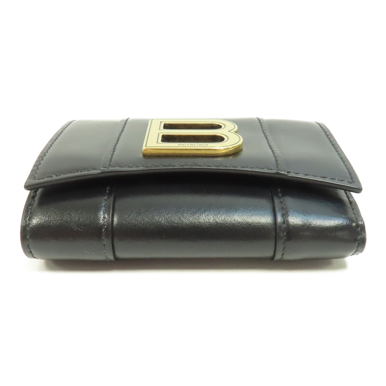 BALENCIAGA 牛皮皮革Wallet金扣錢包黑色