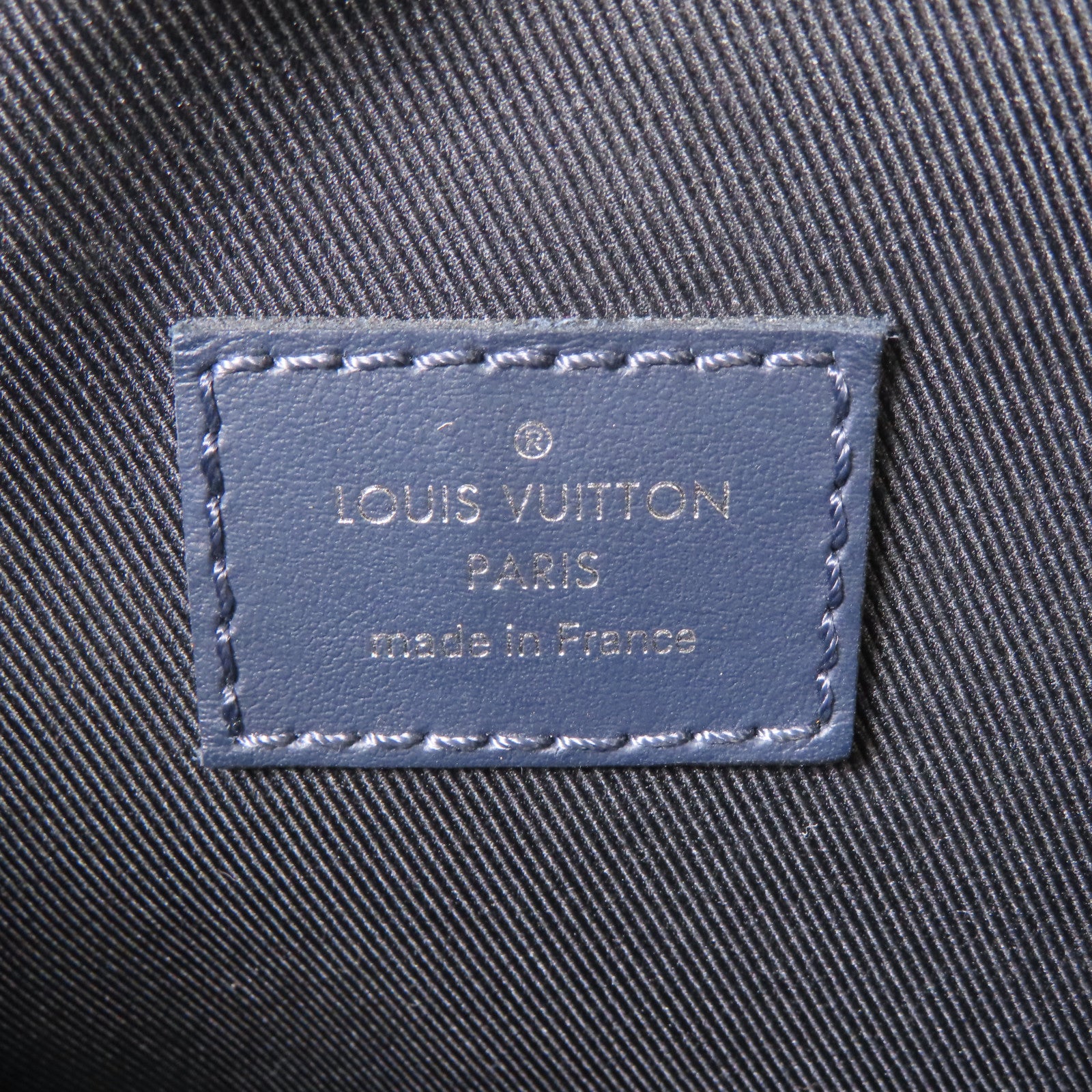 LOUIS VUITTON Monogram Tapestr Soft Trunk銀扣肩背袋藍色