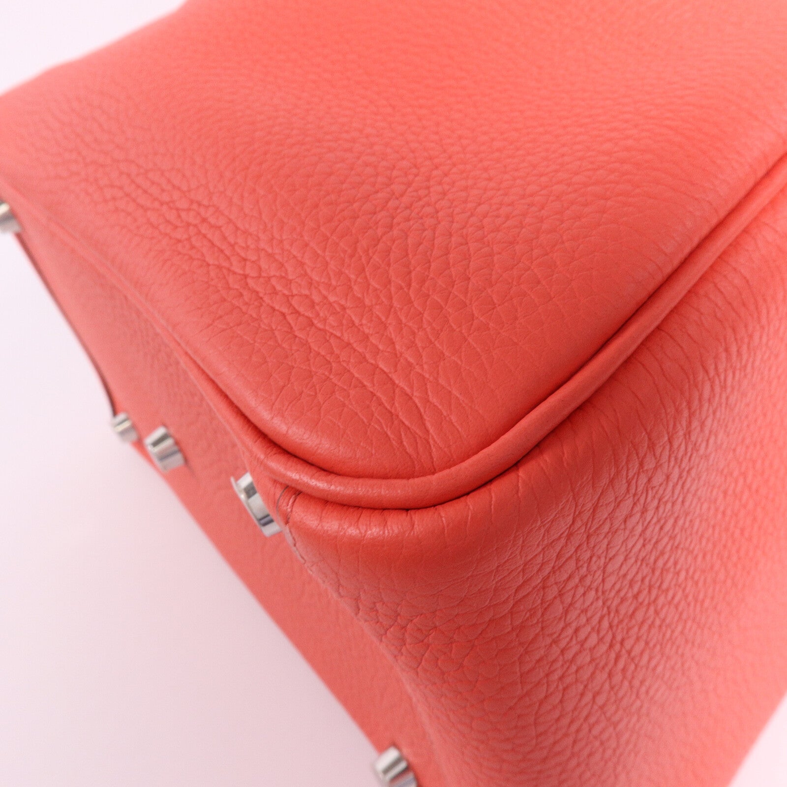 HERMES Clemence皮革Lindy 26手挽肩背兩用袋Rose Jaipur