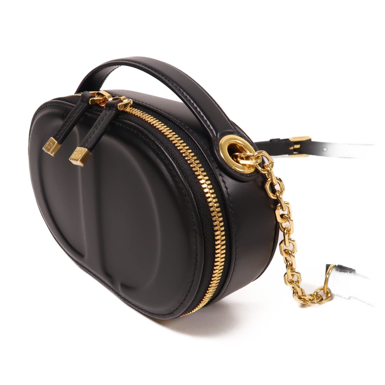 Dior 牛皮皮革CD Signature Shoulder金扣手挽肩背兩用袋
