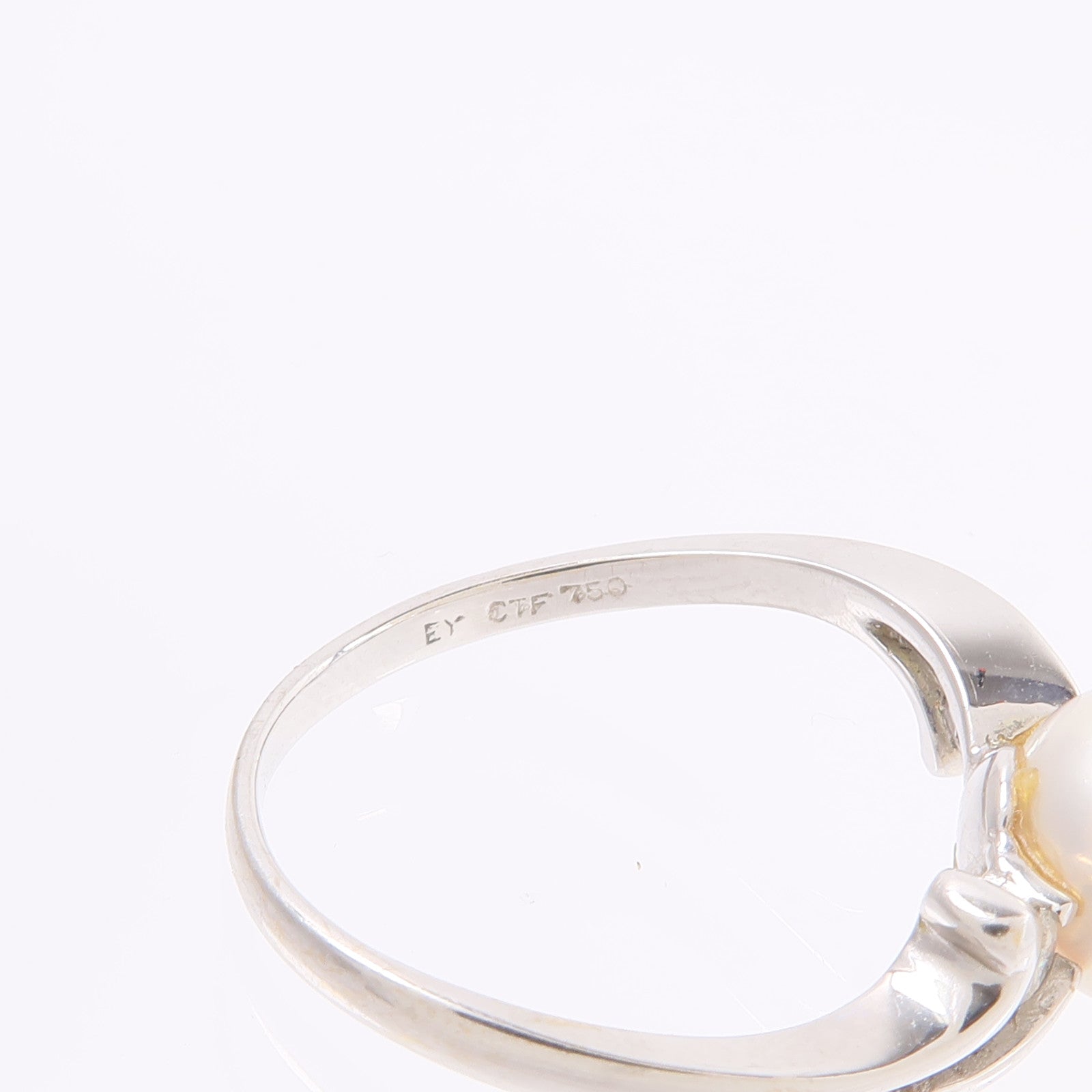 JEWELRY 18K白金Pearl Diamond Ring珍珠/鑽石戒指