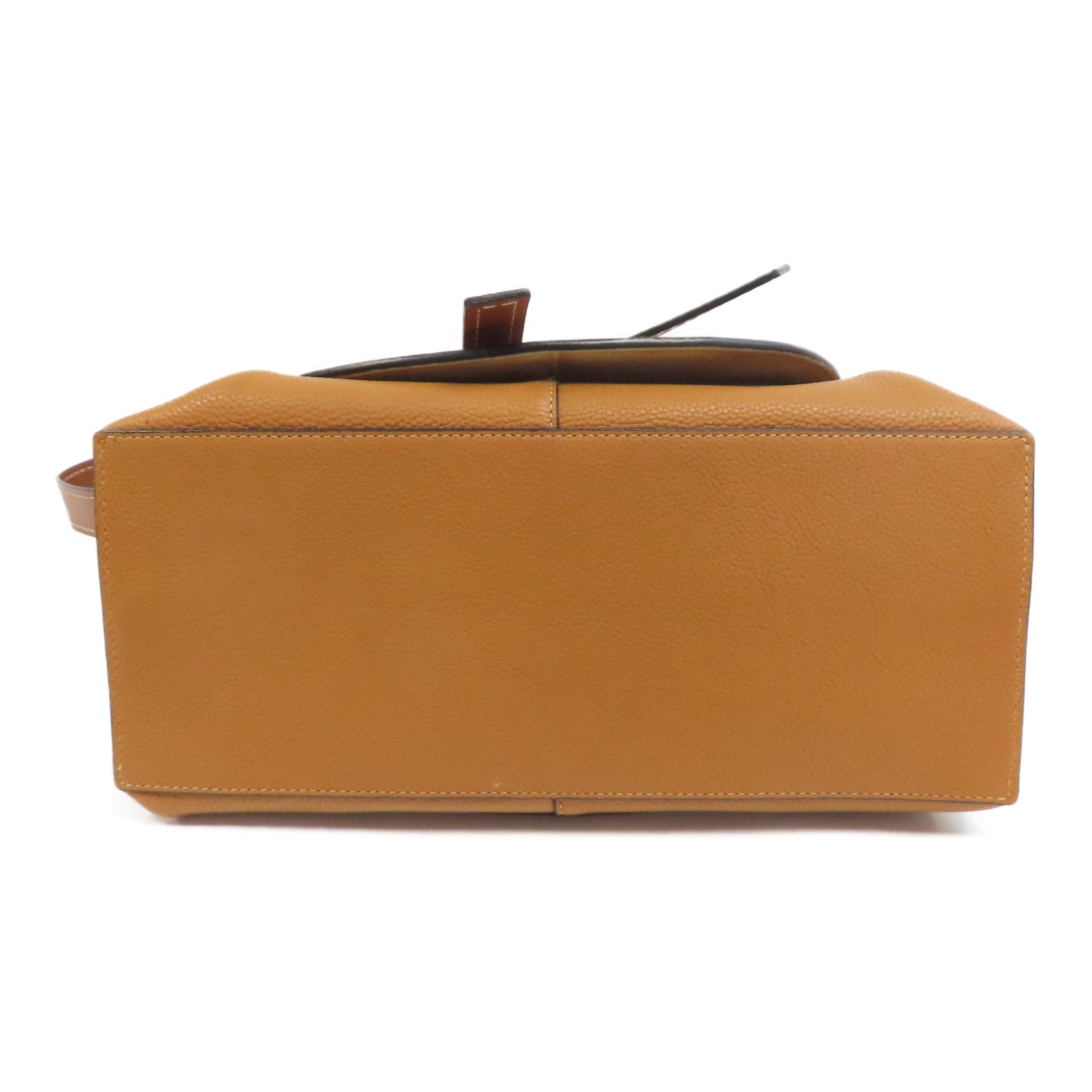 LOEWE 牛皮皮革Gate Top Handle金扣手挽肩背兩用袋啡色
