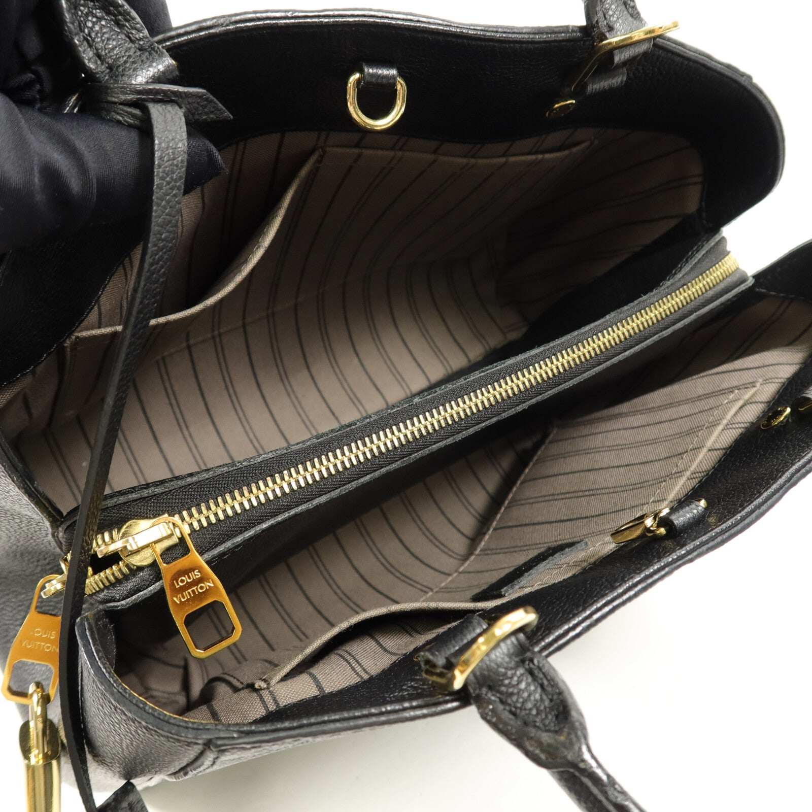 LOUIS VUITTON Monogram Empreinte Montaigne MM手挽肩背兩用袋