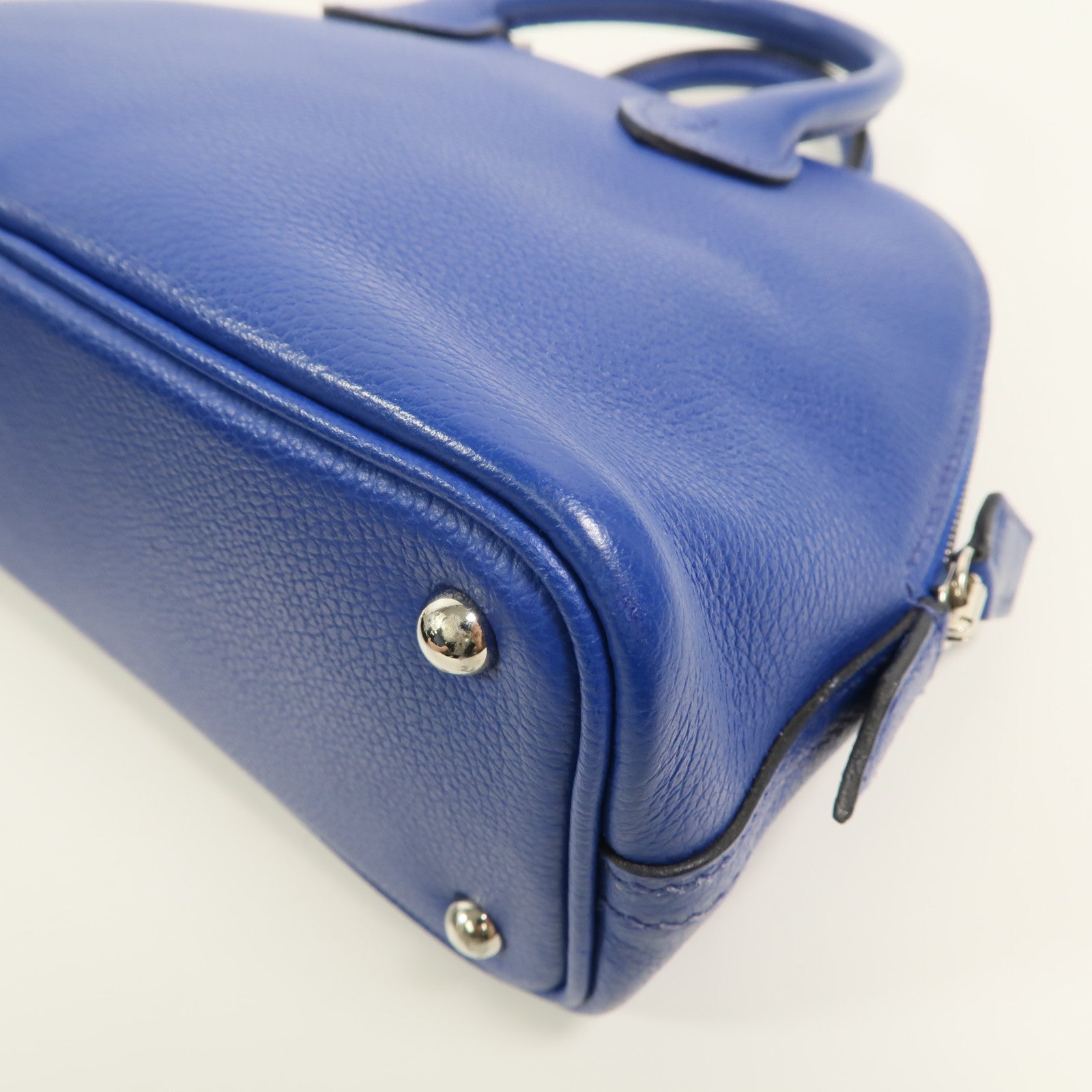 HERMES Evercolor皮革Mini Bolide 1923手挽肩背兩用袋Bleu Electrique