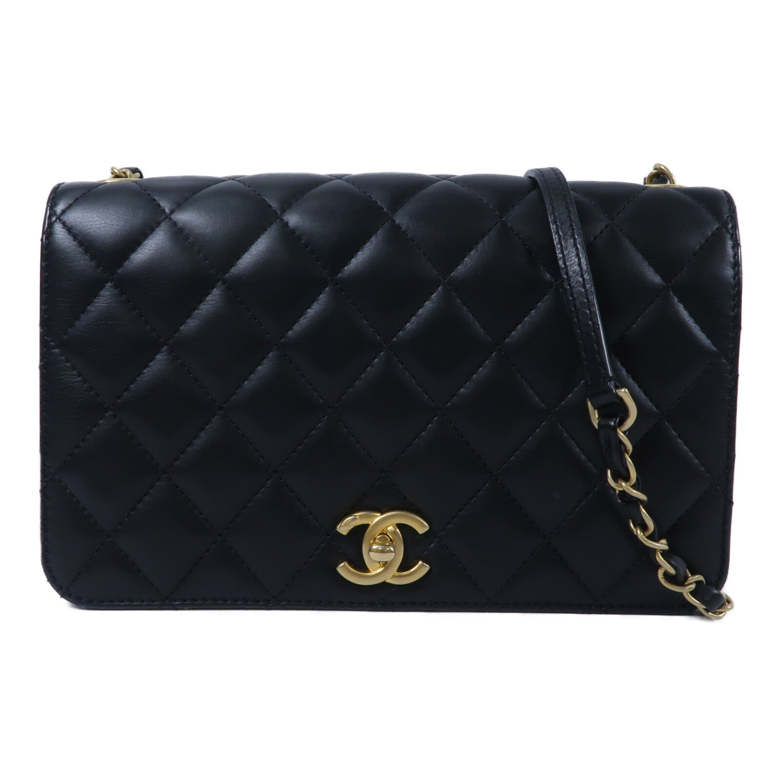 CHANEL 牛皮皮革Chain Shoulder Bag鏈帶肩背袋