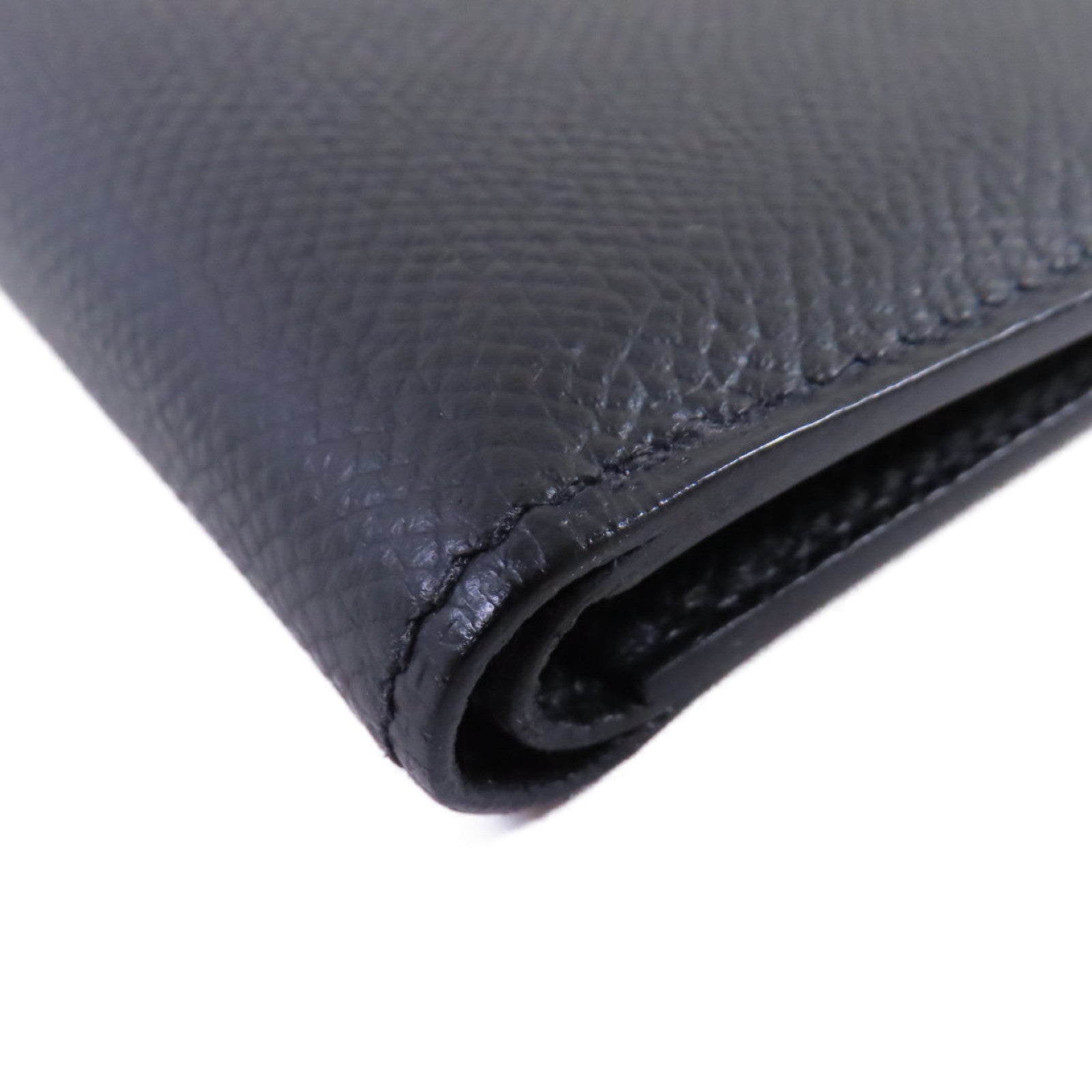 HERMES Epsom皮革Citizen Twill Compact Wallet短錢包Noir/黑色
