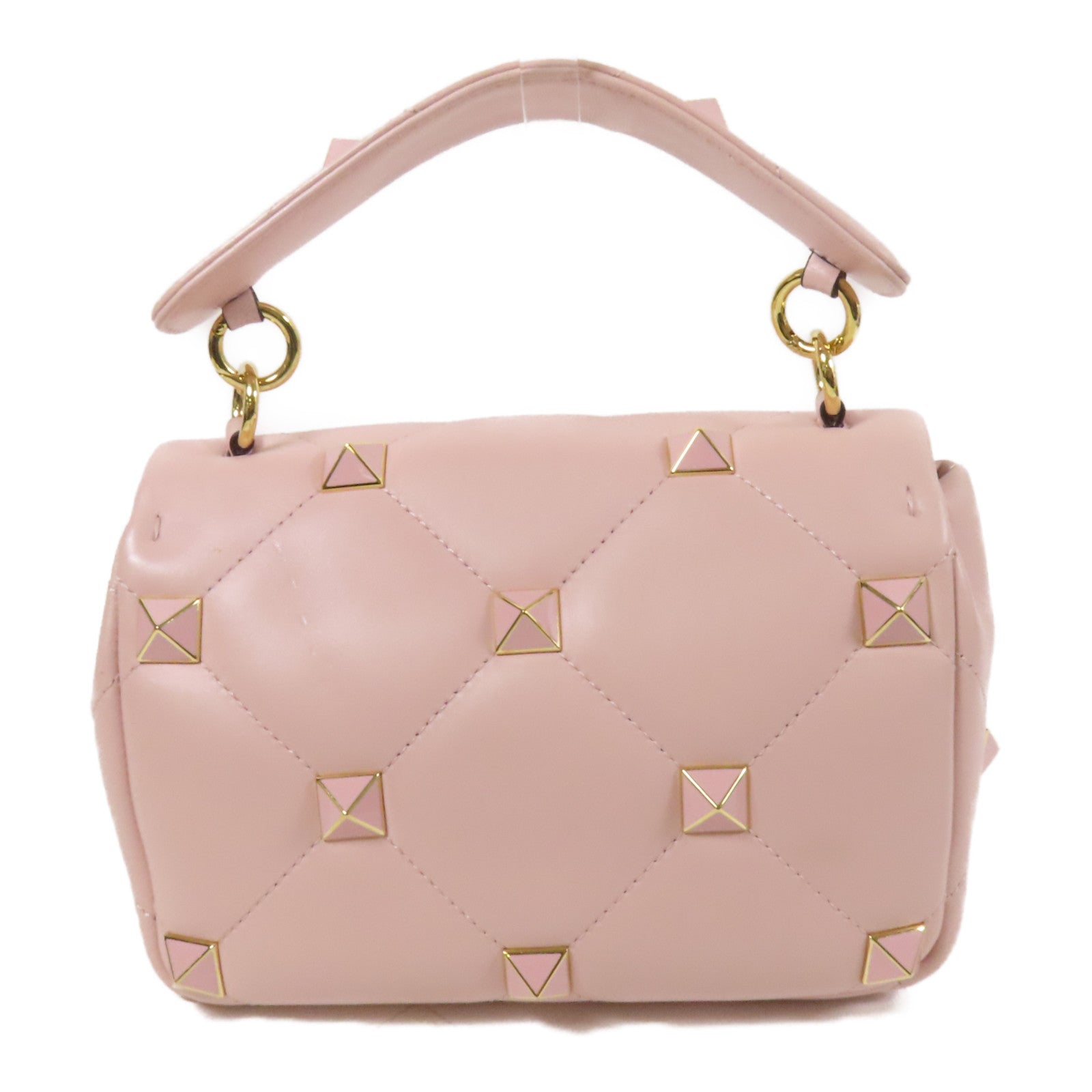 Valentino 【激減優惠】羊皮皮革Rockstud金扣手挽肩背兩用袋