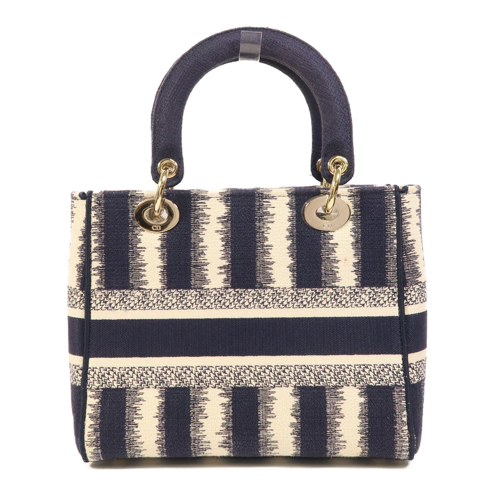 Dior 帆布Lady Dior D-Lite Medium金扣手挽肩背兩用袋