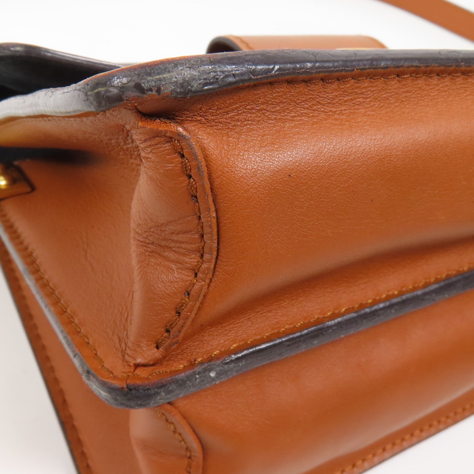 LOUIS VUITTON Monogram Reverse Mini Dauphine肩背袋棕色