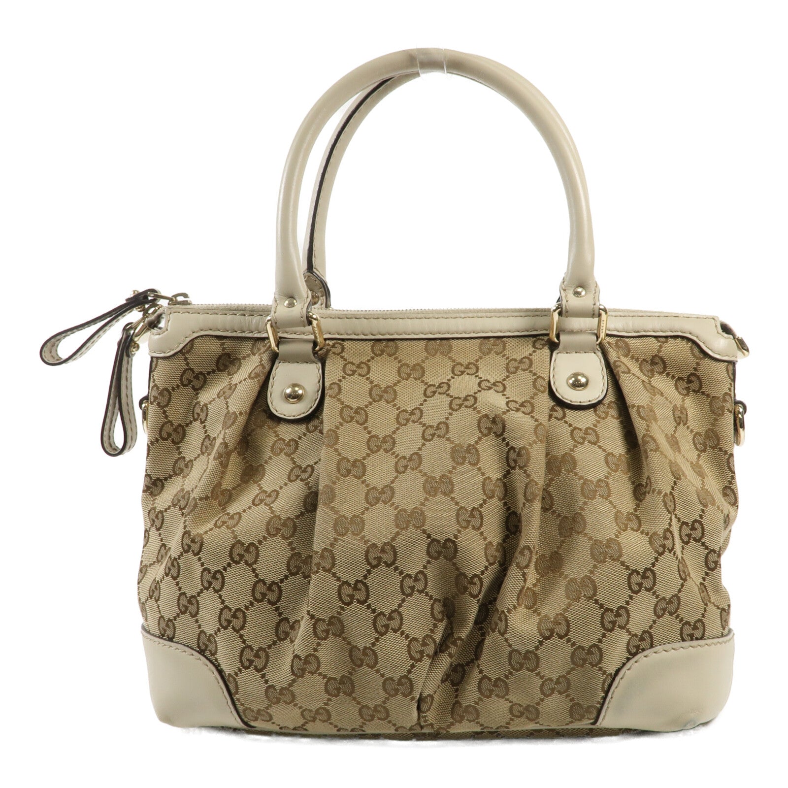 GUCCI 帆布Shoulder Bag金扣手挽肩背兩用袋