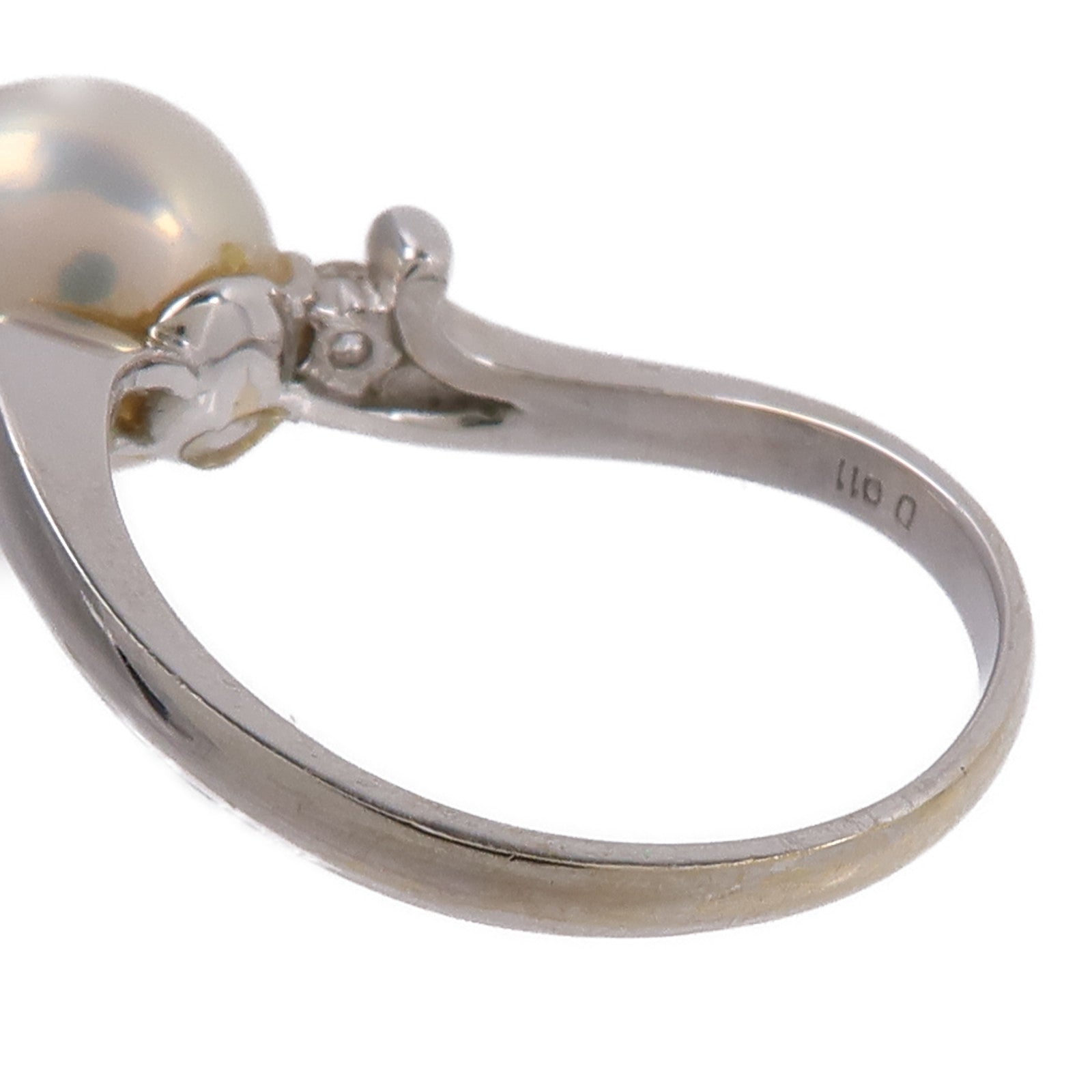 JEWELRY 18K白金Pearl Diamond Ring珍珠/鑽石戒指