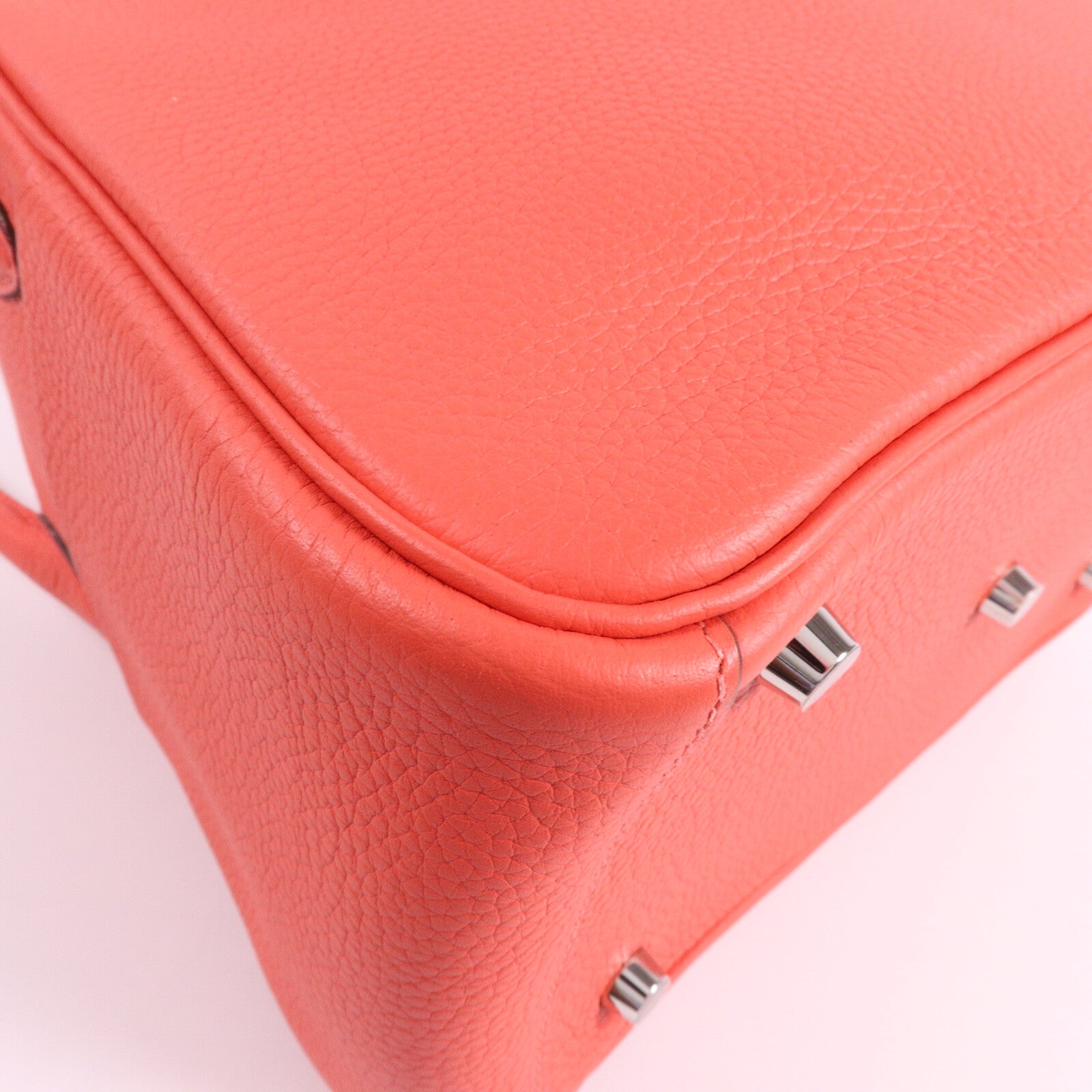 HERMES Clemence皮革Lindy 26手挽肩背兩用袋Rose Jaipur