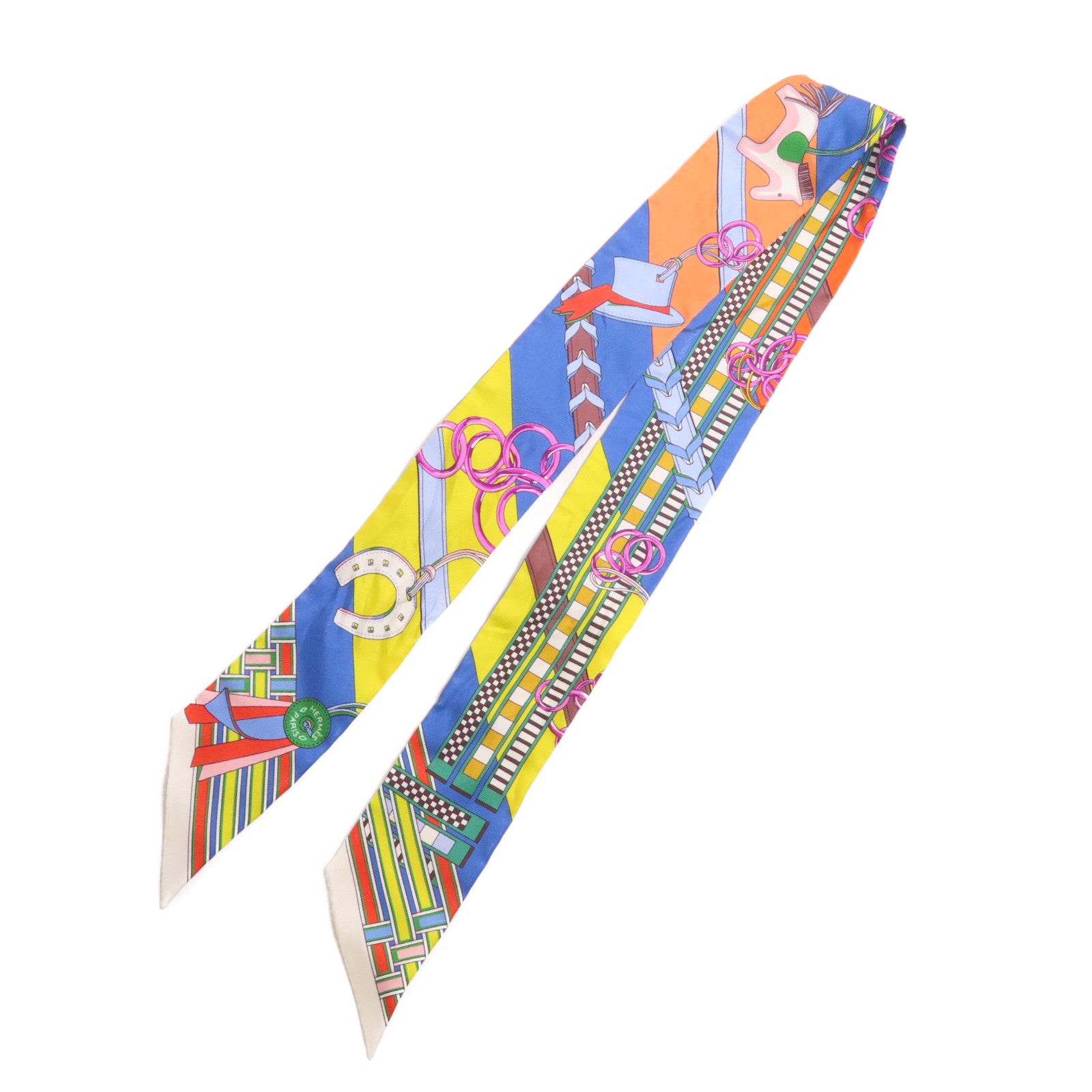 HERMES Twilly Scarf Scarves Silk Multicolor