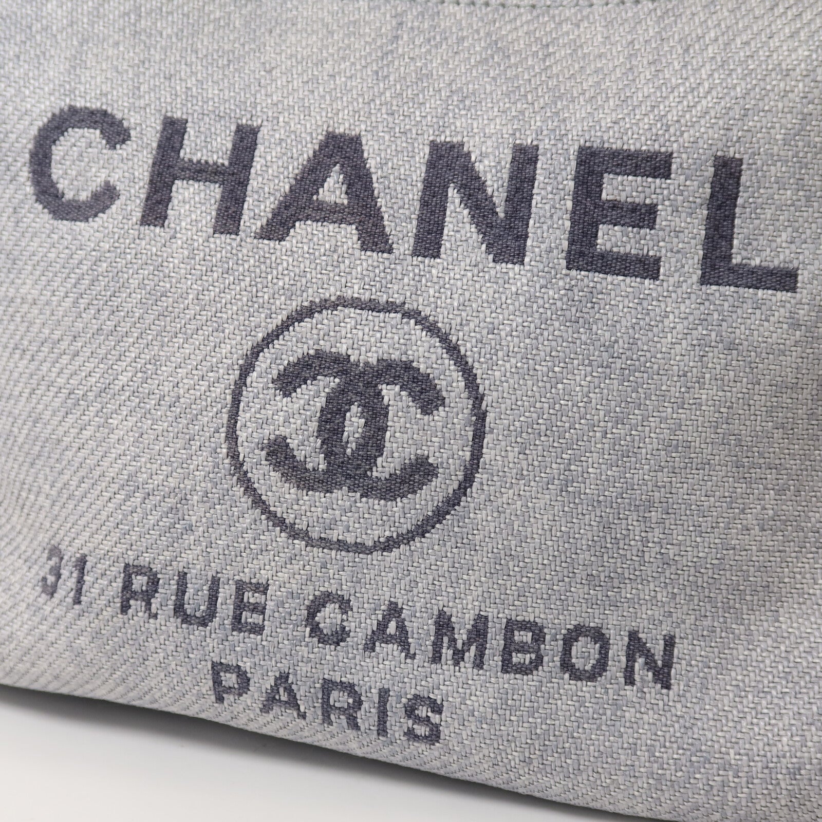 CHANEL Raffia Deauville Medium鏈帶手挽袋