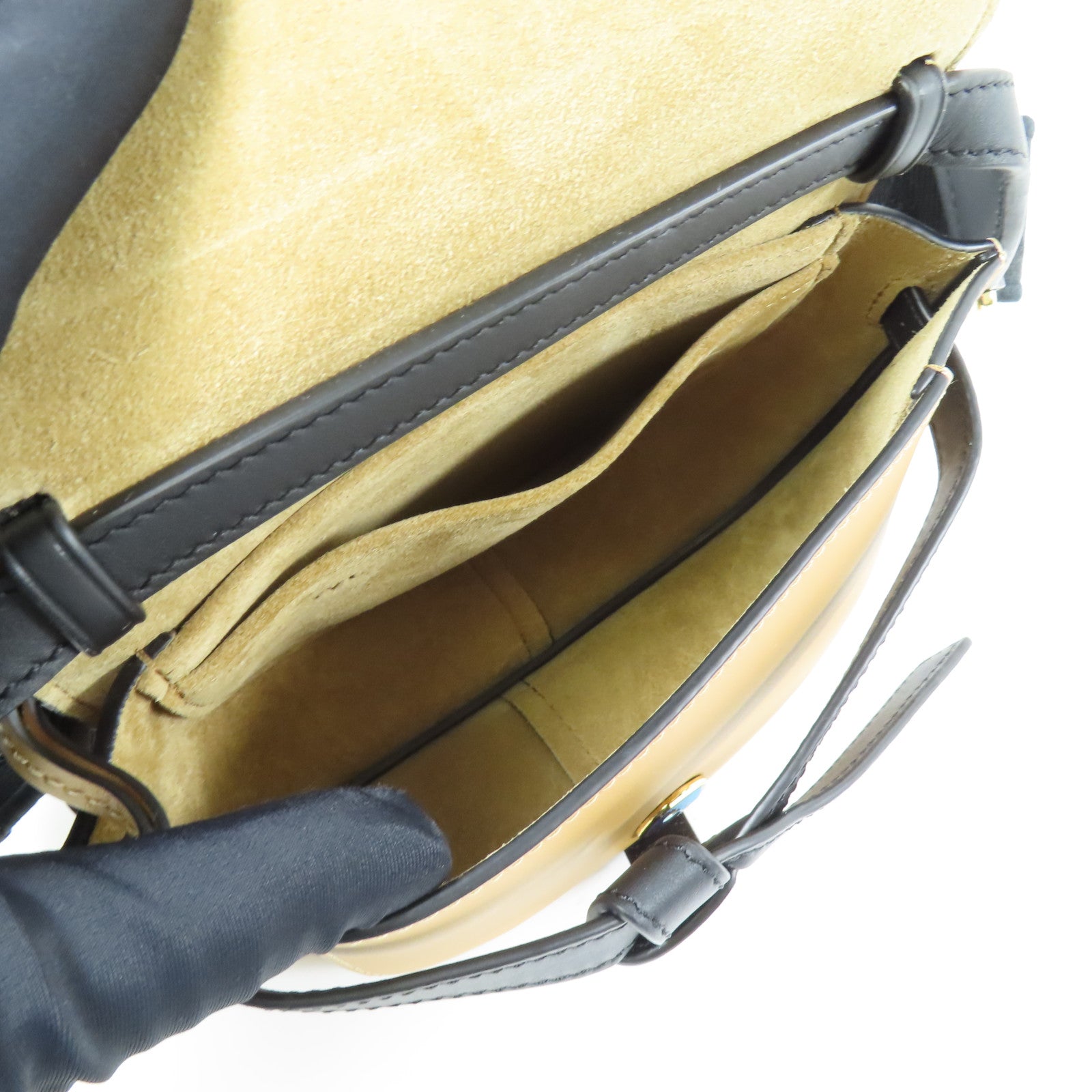 LOEWE 牛皮皮革Mini Gate金扣肩背袋