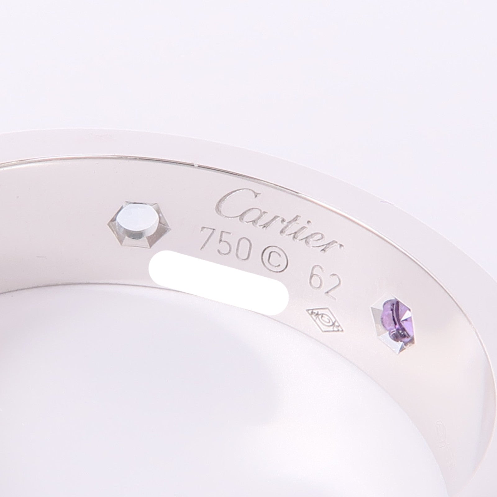 CARTIER 18K白金Love Ring戒指US#9.75/Cartier#62