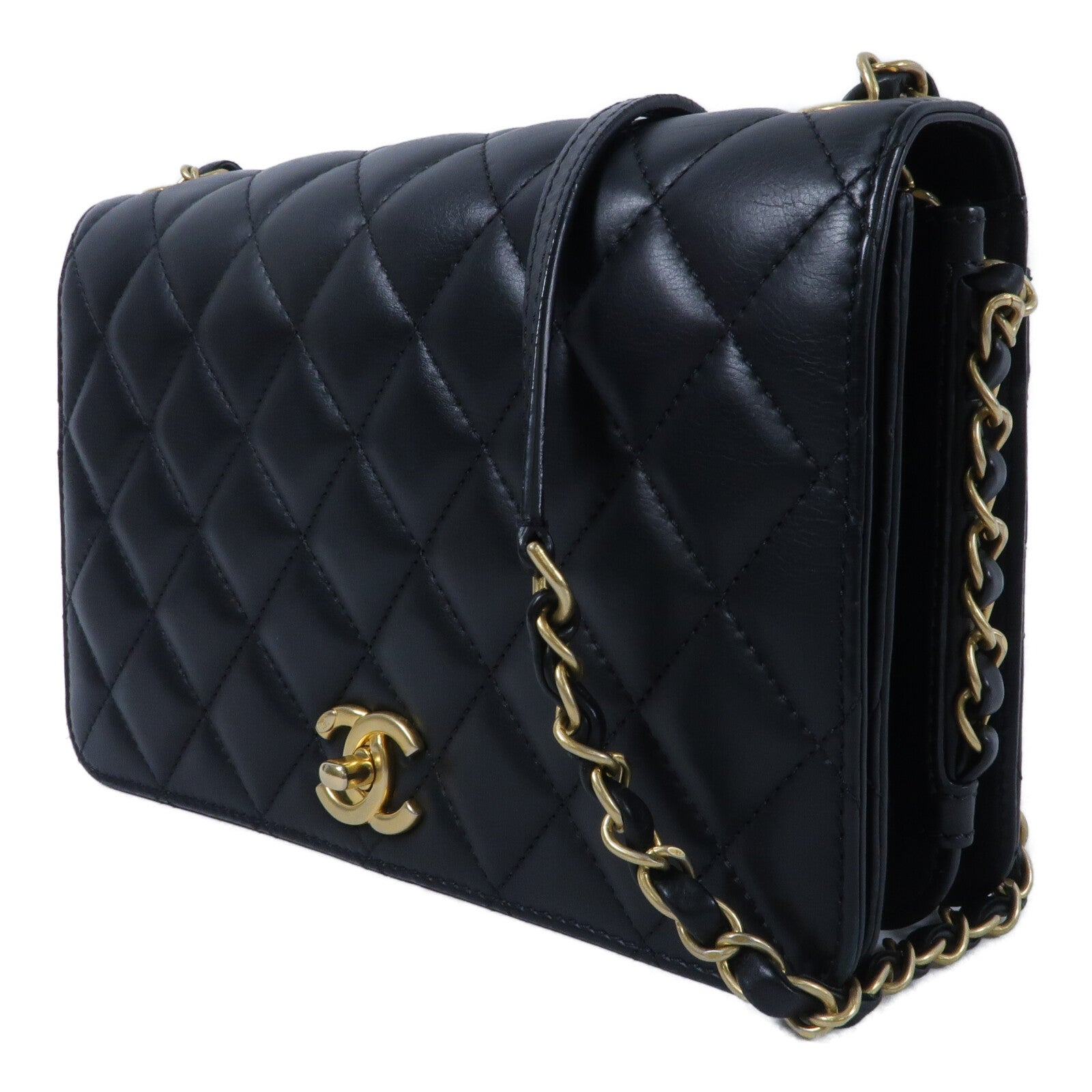 CHANEL 牛皮皮革Chain Shoulder Bag鏈帶肩背袋