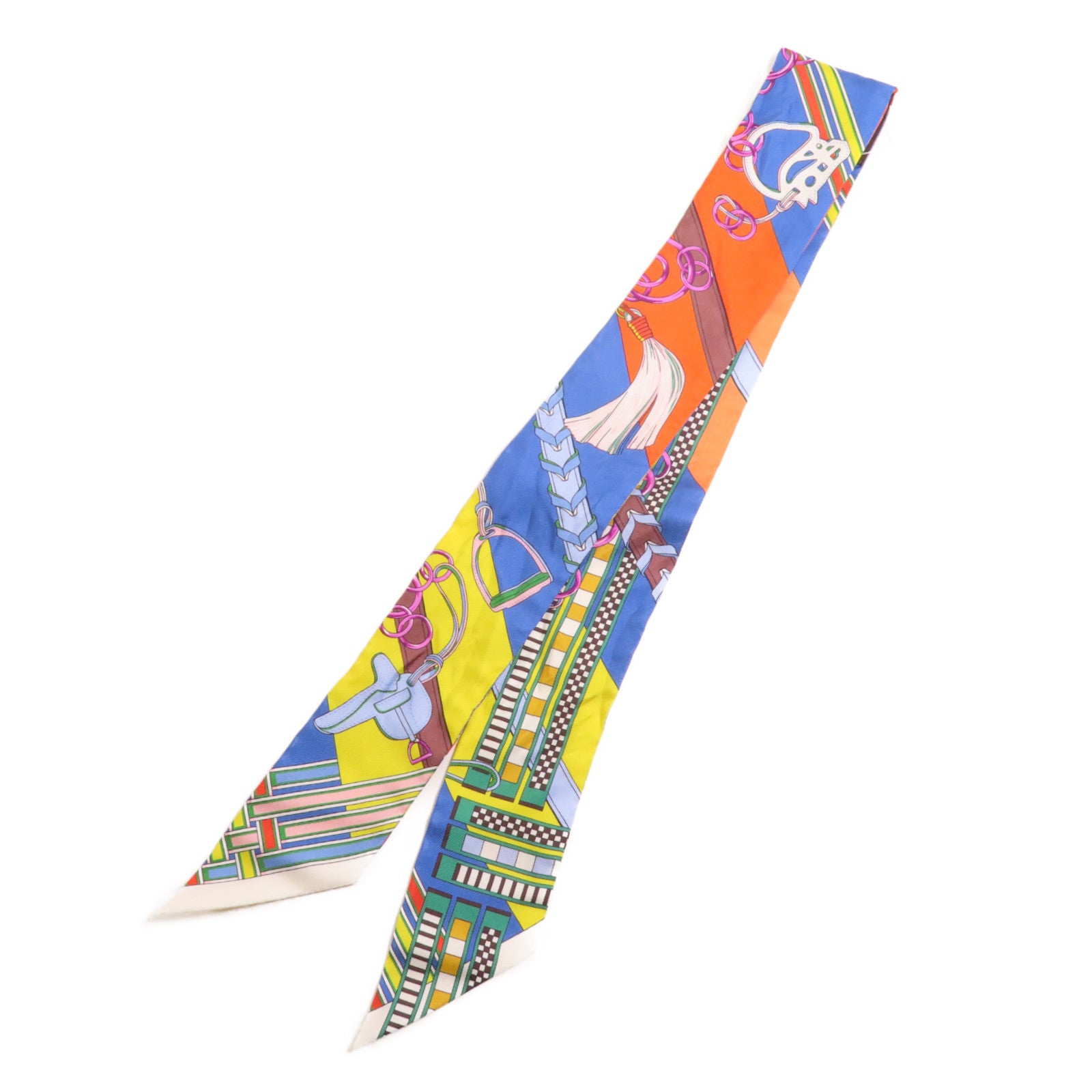 HERMES Twilly Scarf Scarves Silk Multicolor