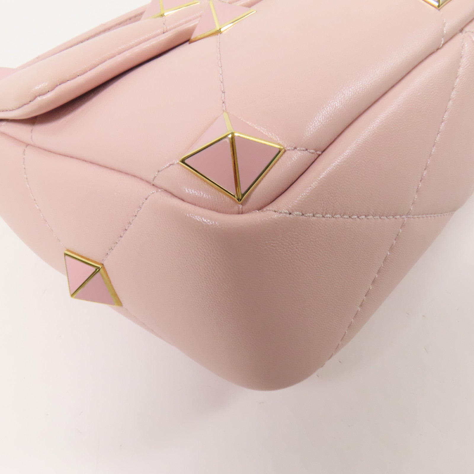Valentino 【激減優惠】羊皮皮革Rockstud金扣手挽肩背兩用袋