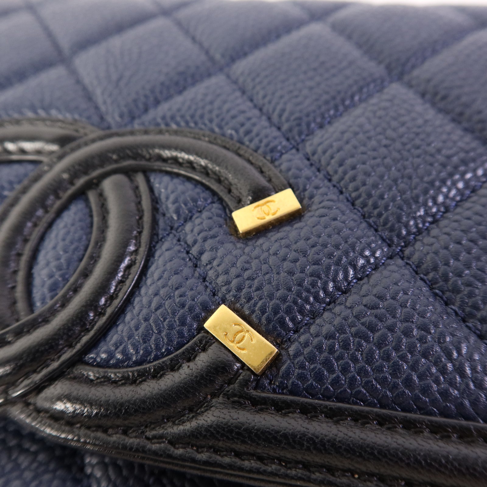 CHANEL 牛皮皮革Chain Shoulder Bag金扣鏈帶肩背袋