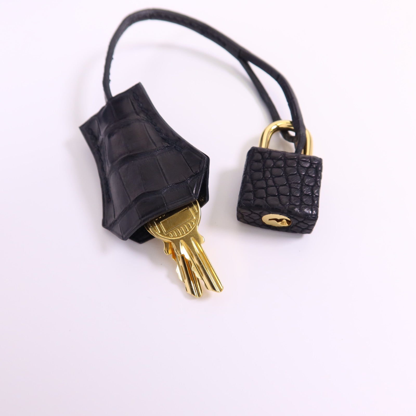HERMES Alligator Mat皮革Birkin 25金扣手挽袋Noir