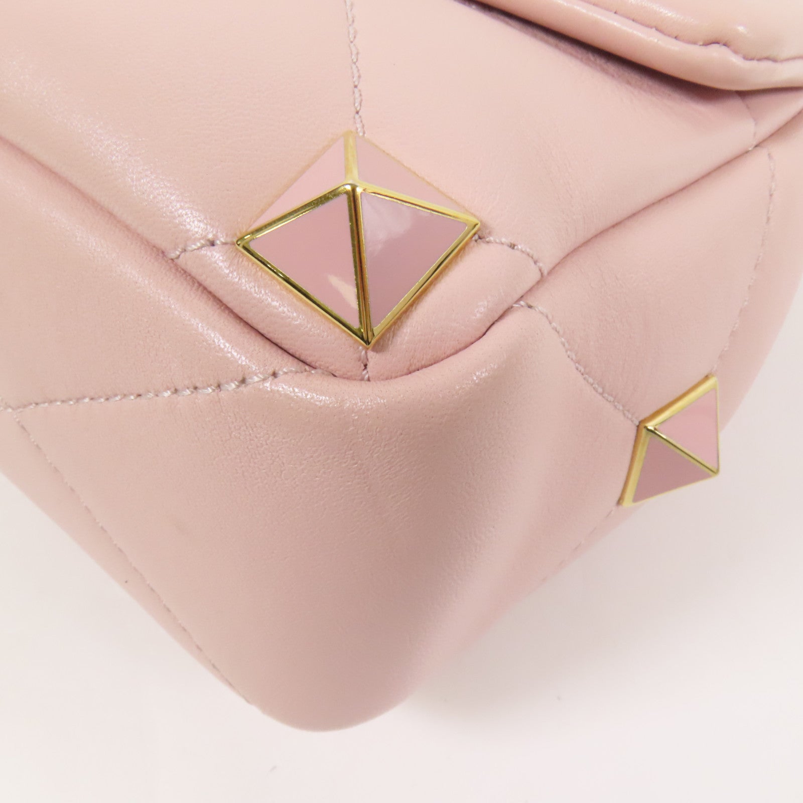 Valentino 【激減優惠】羊皮皮革Rockstud金扣手挽肩背兩用袋