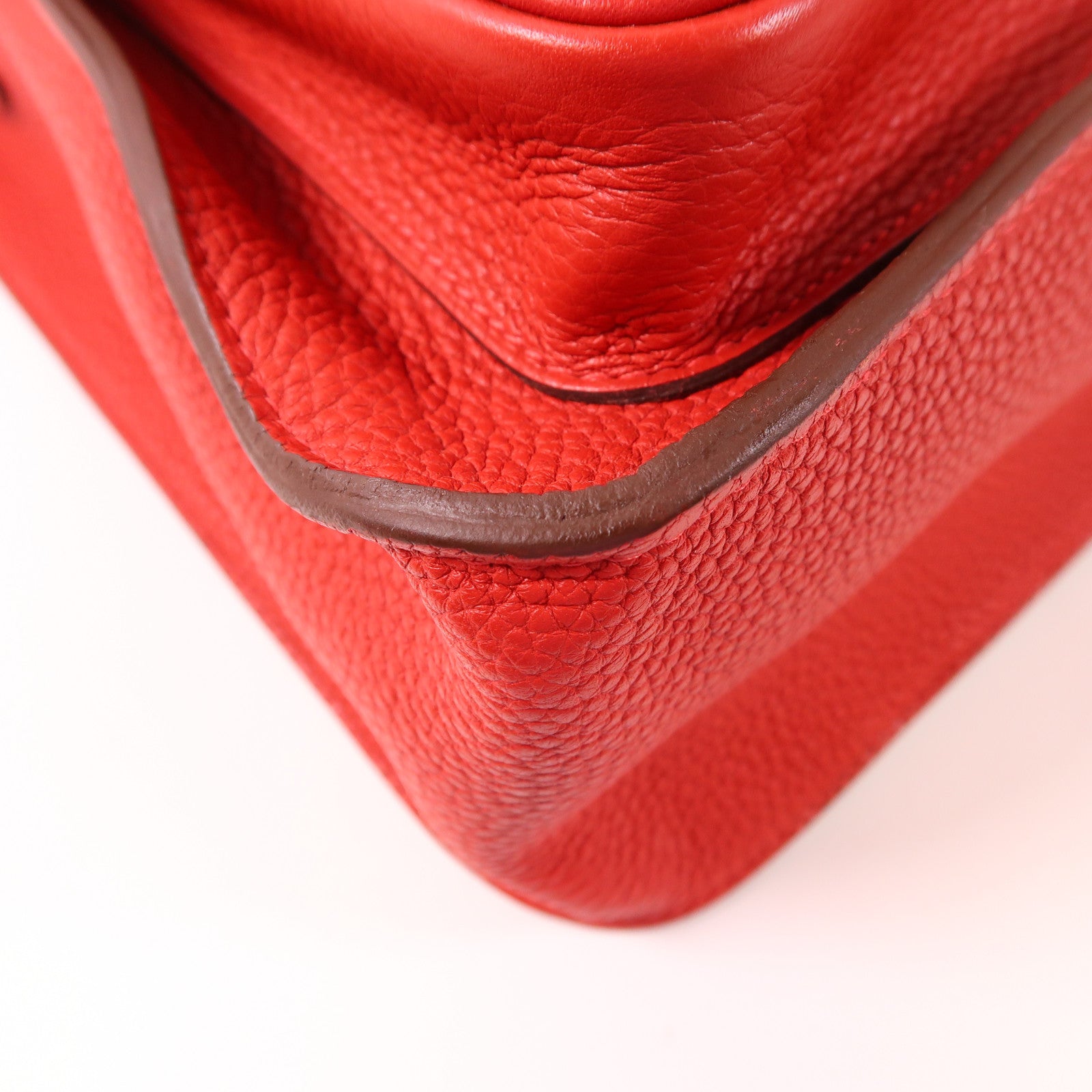 HERMES 【激減優惠】Clemence皮革Steve 35 Messenger Bag銀扣肩背袋