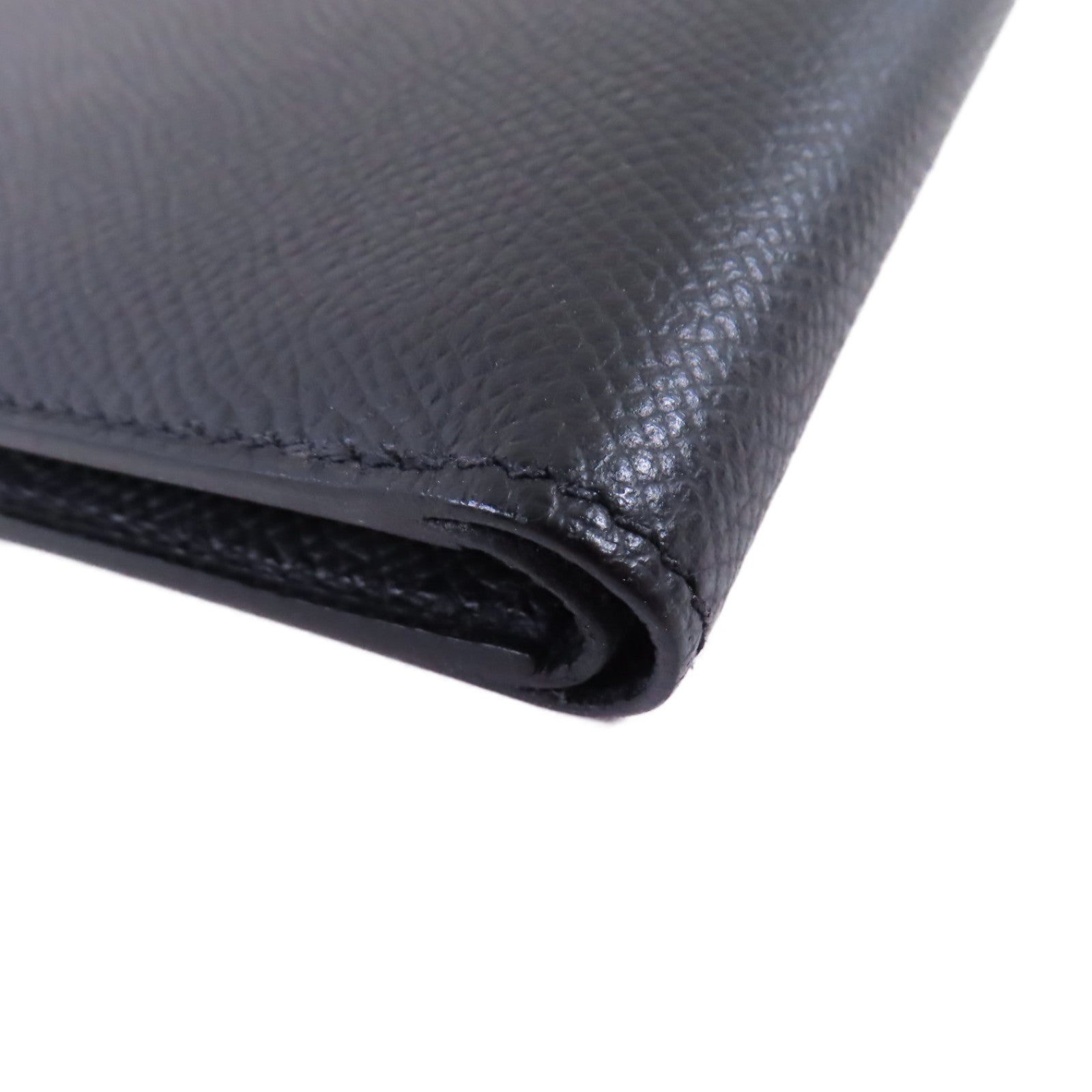 HERMES Epsom皮革Citizen Twill Compact Wallet短錢包Noir/黑色
