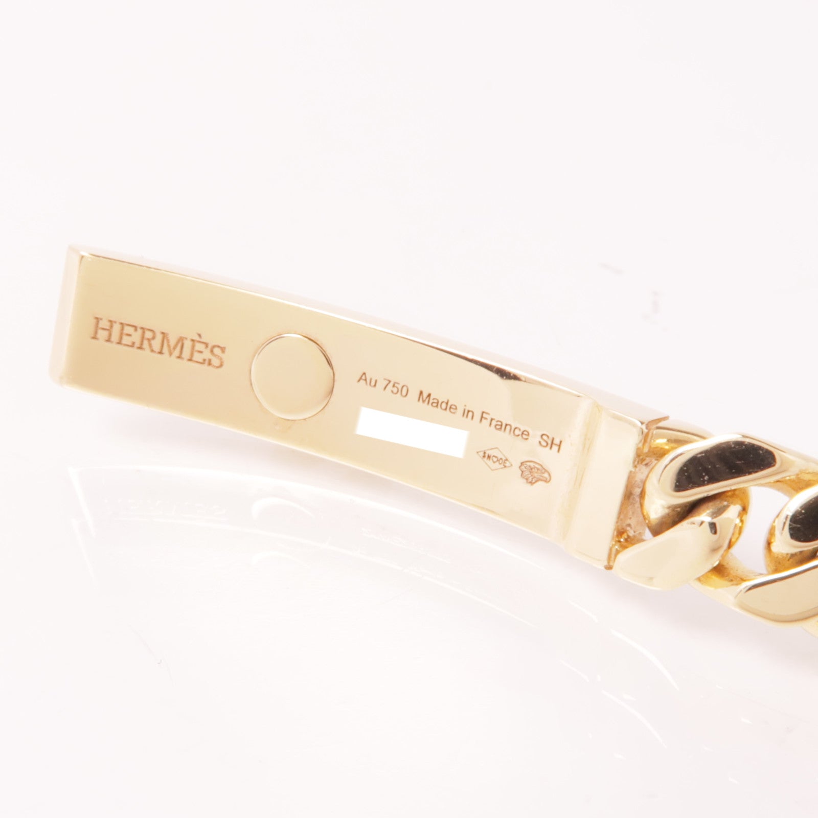 HERMES【激減優惠】 18K玫瑰金Kelly Gourmette鑽石手鐲