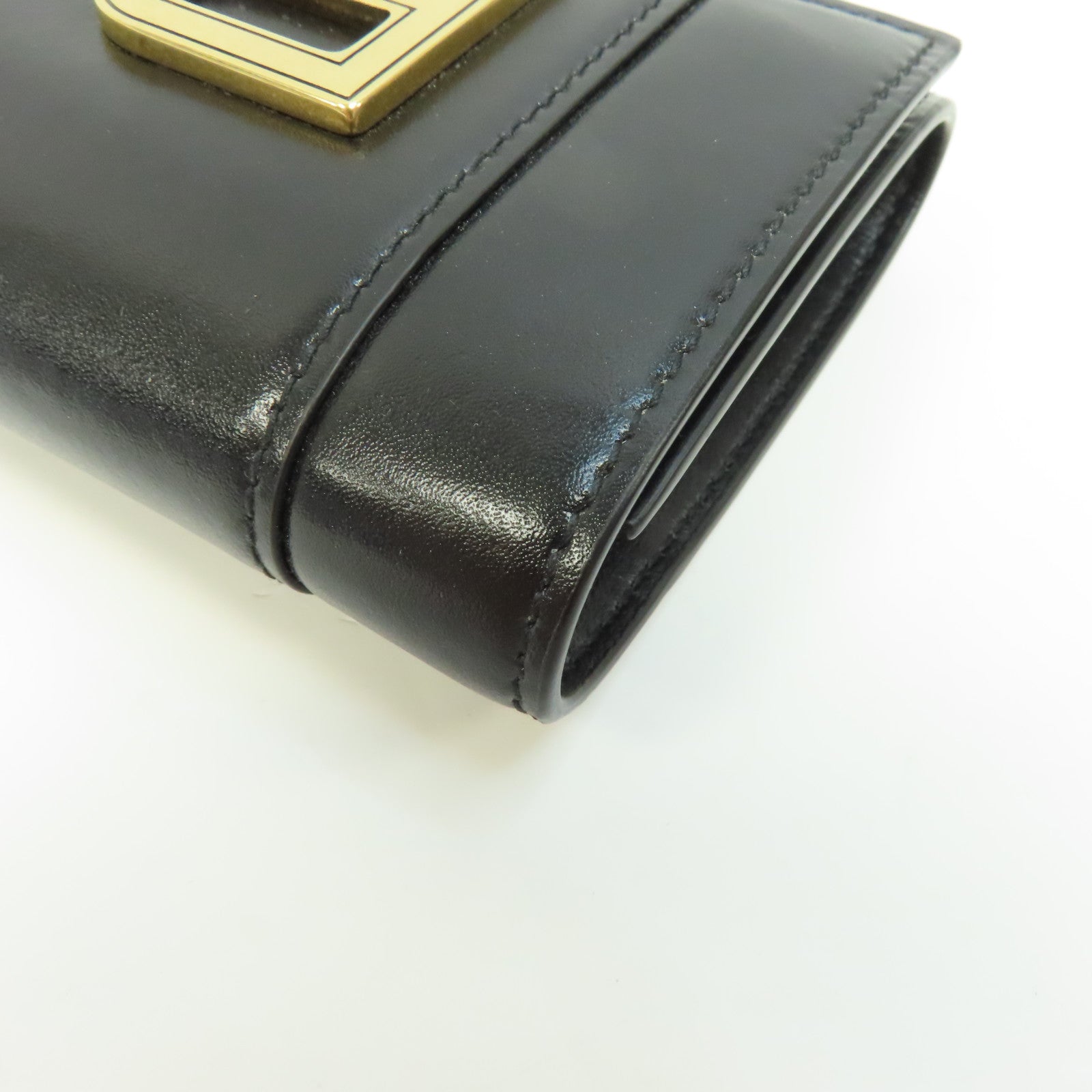 BALENCIAGA 牛皮皮革Wallet金扣錢包黑色