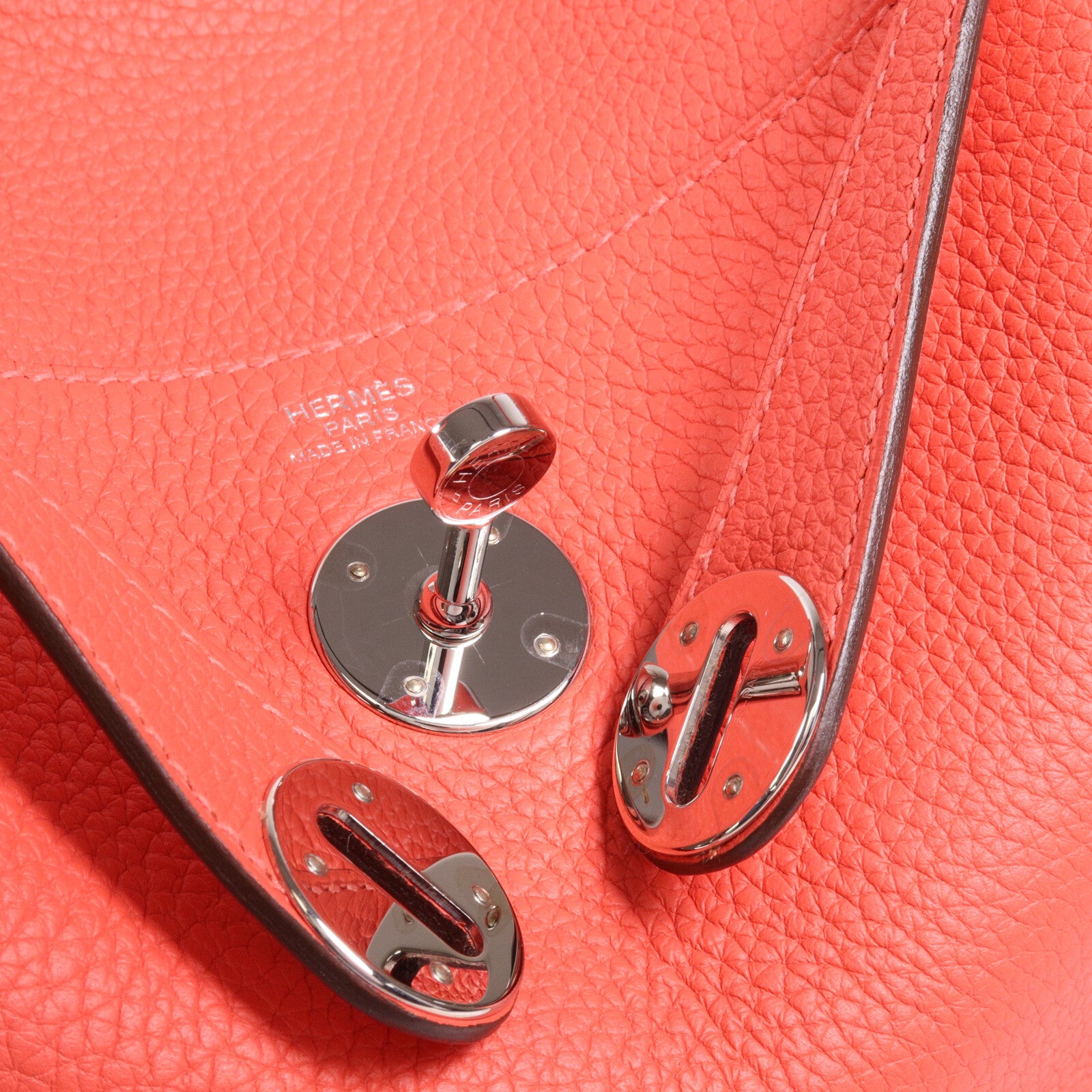 HERMES Clemence皮革Lindy 26手挽肩背兩用袋Rose Jaipur