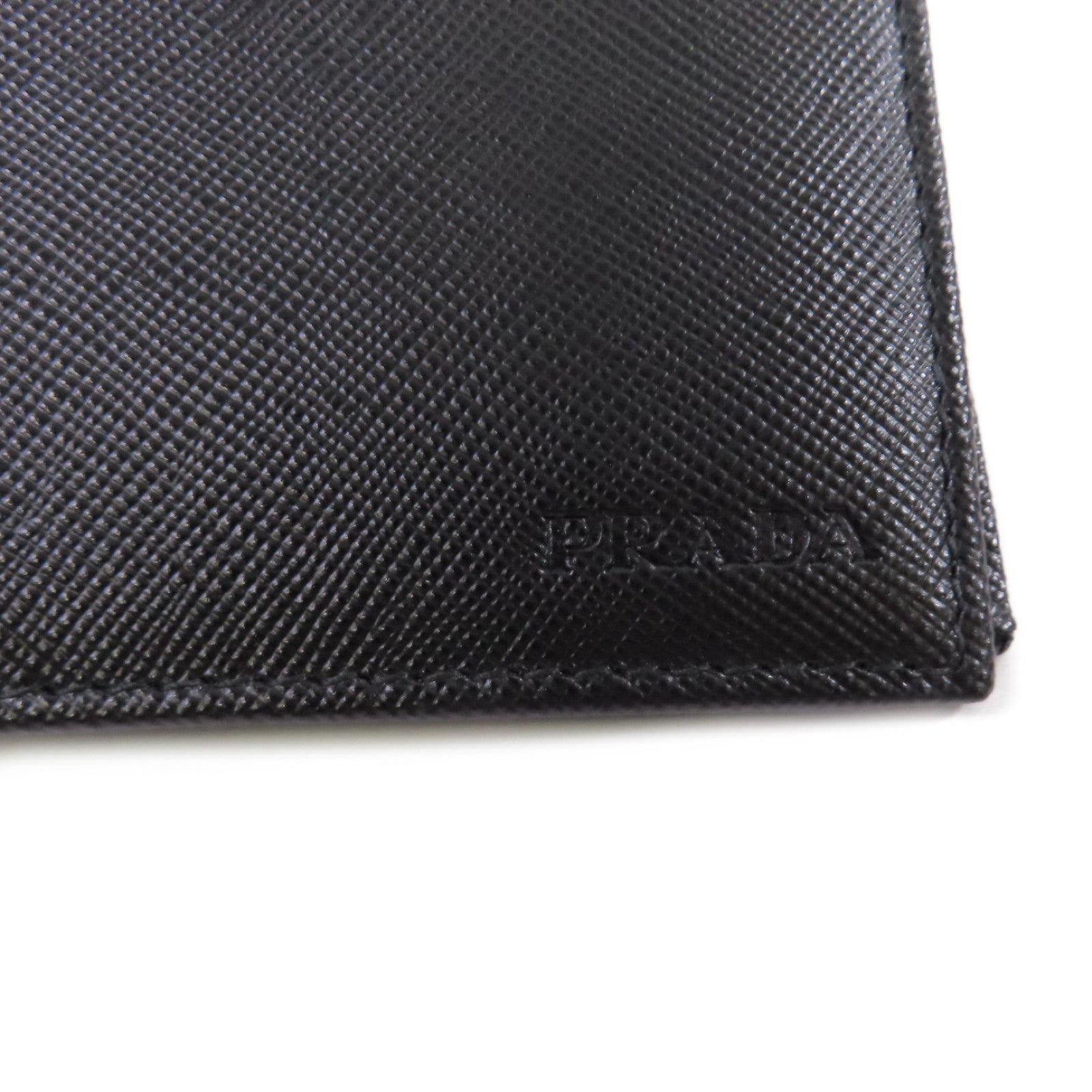 PRADA Saffiano皮革Short Wallet短錢包黑色